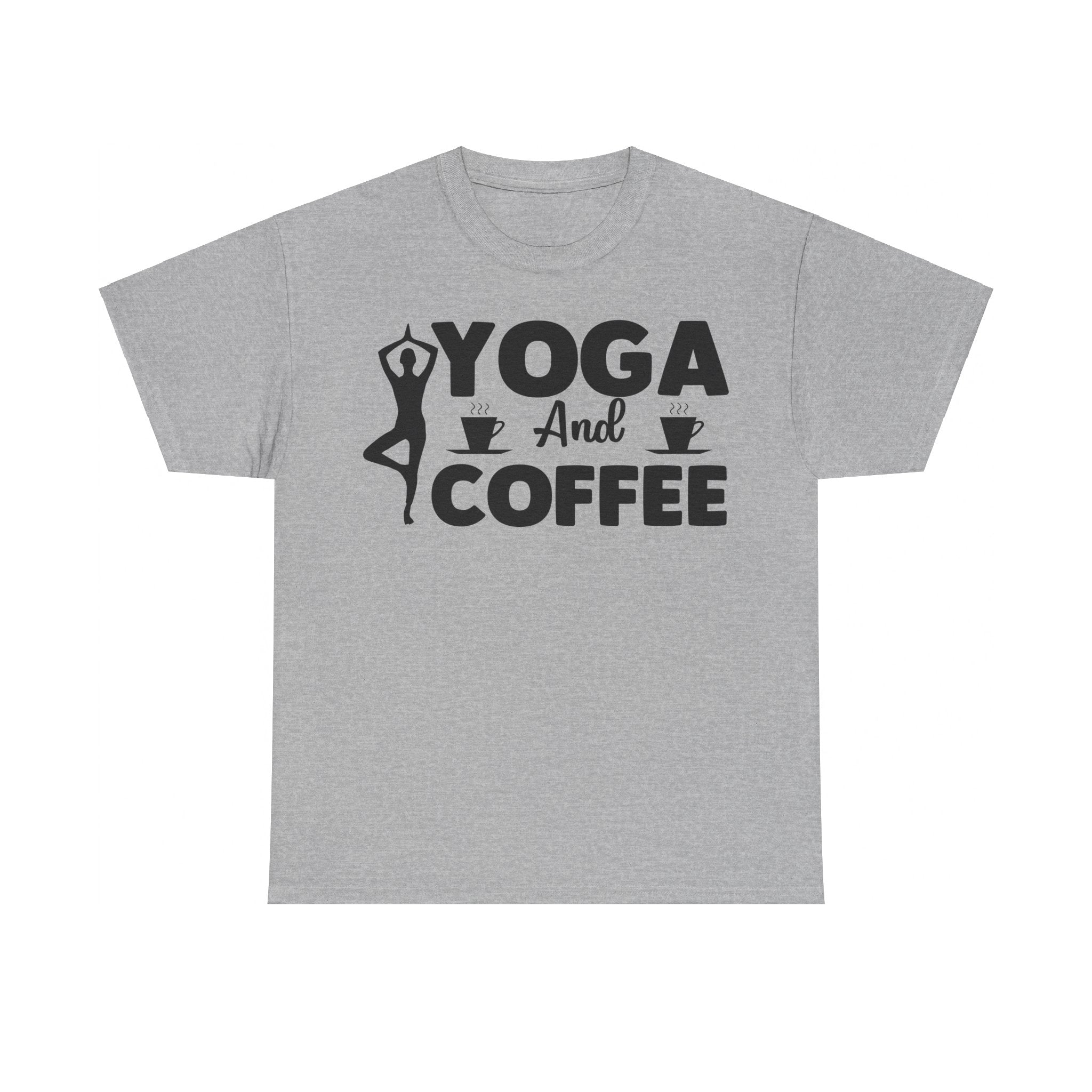 Yoga and Coffee T-Shirt | Mindfulness Tee | Caffeine Lover's Apparel