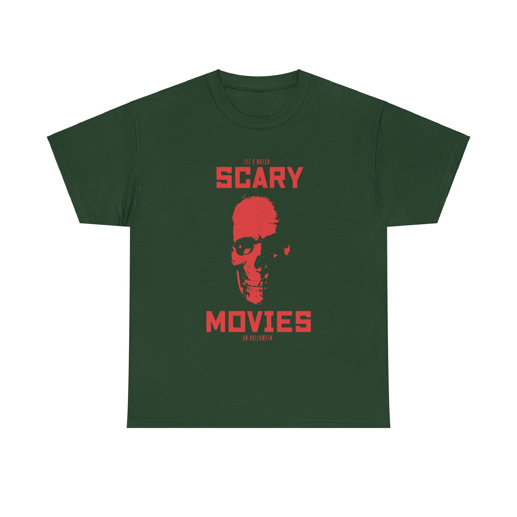 Let's Watch Scary Movies on Halloween T-Shirt - Spooky Film Night Tee - Haunted Movie Marathon Shirt