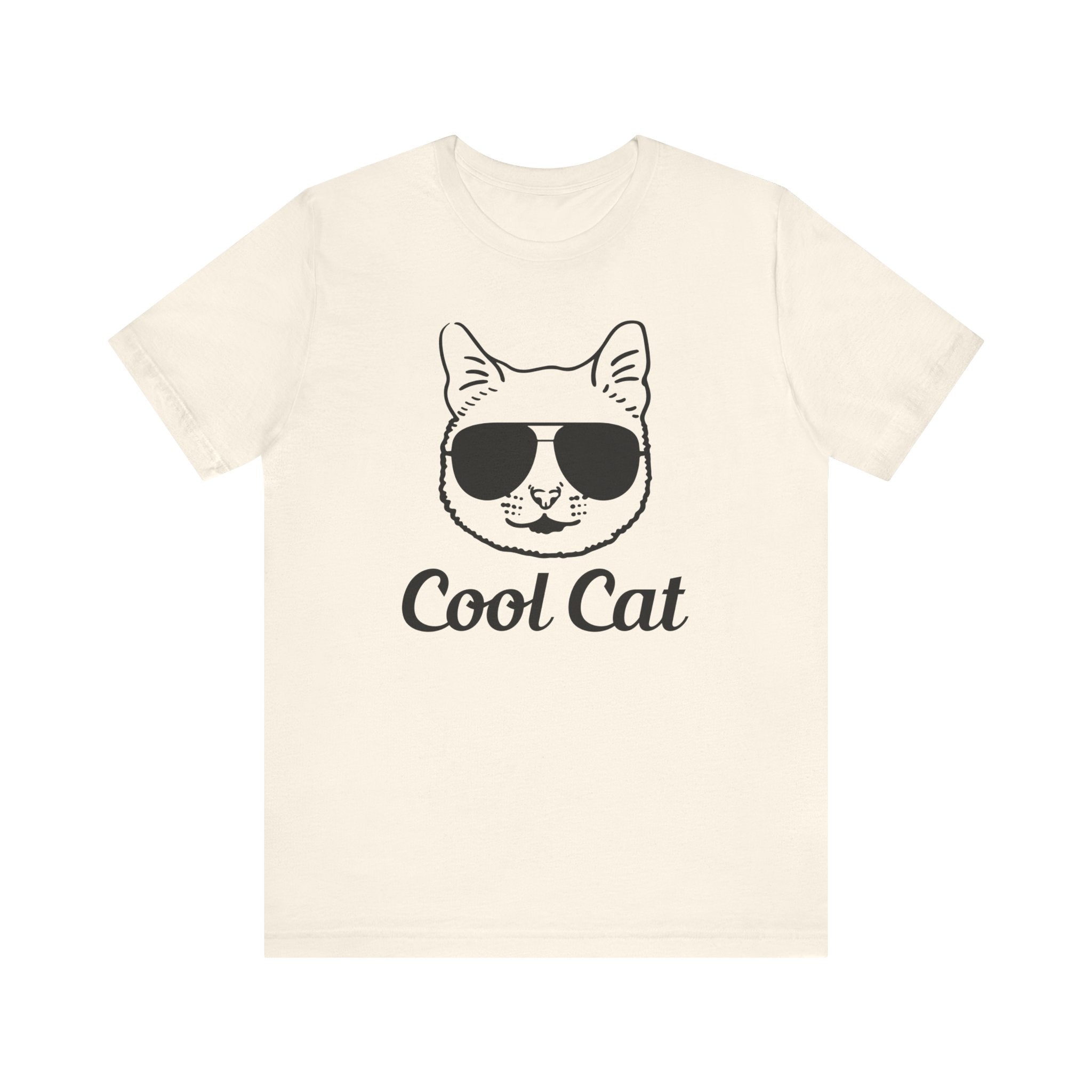 Cool Cat T-shirt, Cat Lover Tshirt, Animal Shirt, Unisex Shirt, Crewneck Shirt, Short Sleeve Tee, Gift for Him, Gift for Her