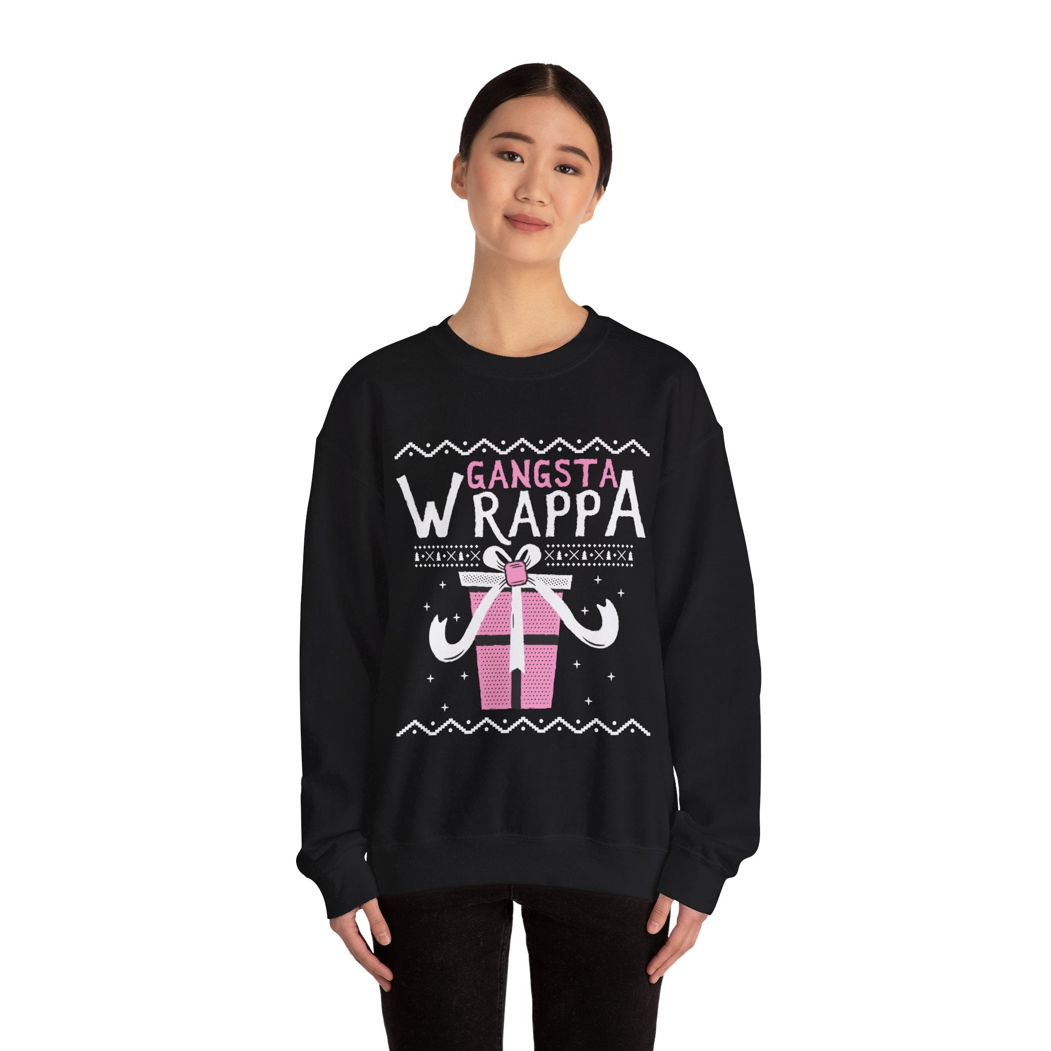 Gangsta Wrappa Gift Box Sweatshirt - Unwrap Festive Style!