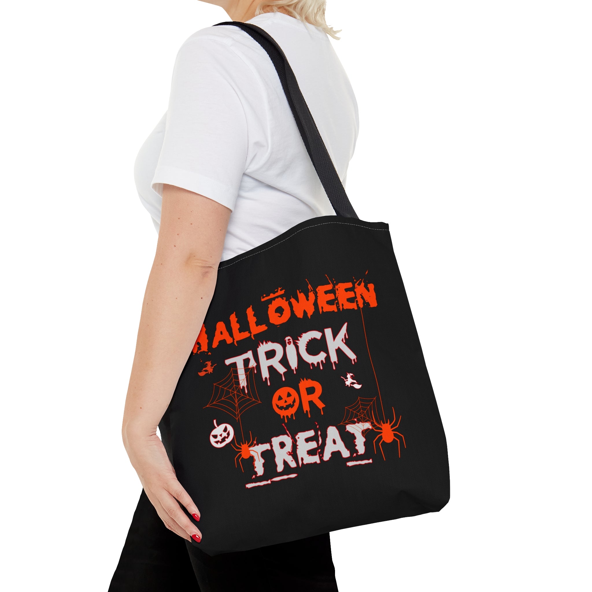 Halloween Trick or Treat Candy Bag - Spooky Halloween Tote Bag - Kids Halloween Candy Holder - Halloween Party Favor