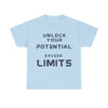 Unlock Your Potential, Exceed Limits, Motivational Shirt, Inspirational Tee, Empowering Apparel.