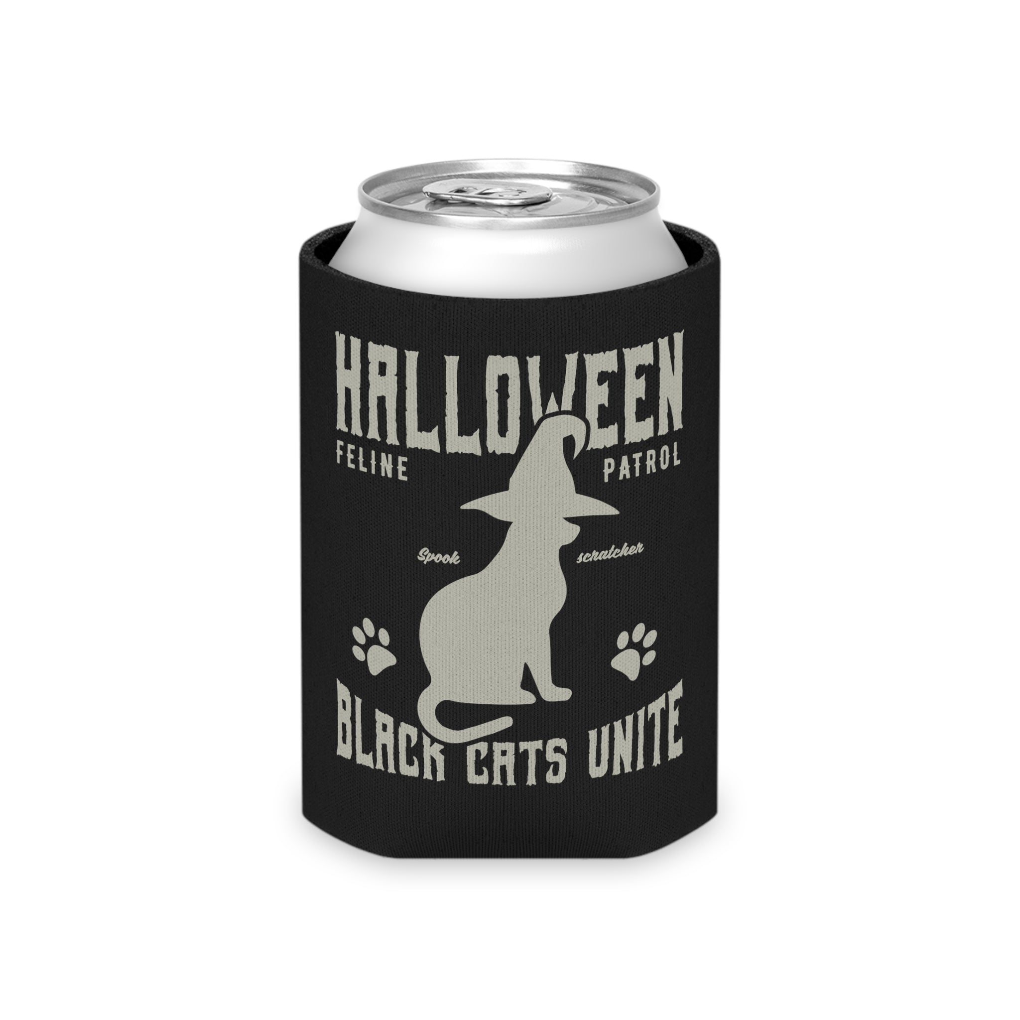 Halloween Black Cats Unite Can Cooler