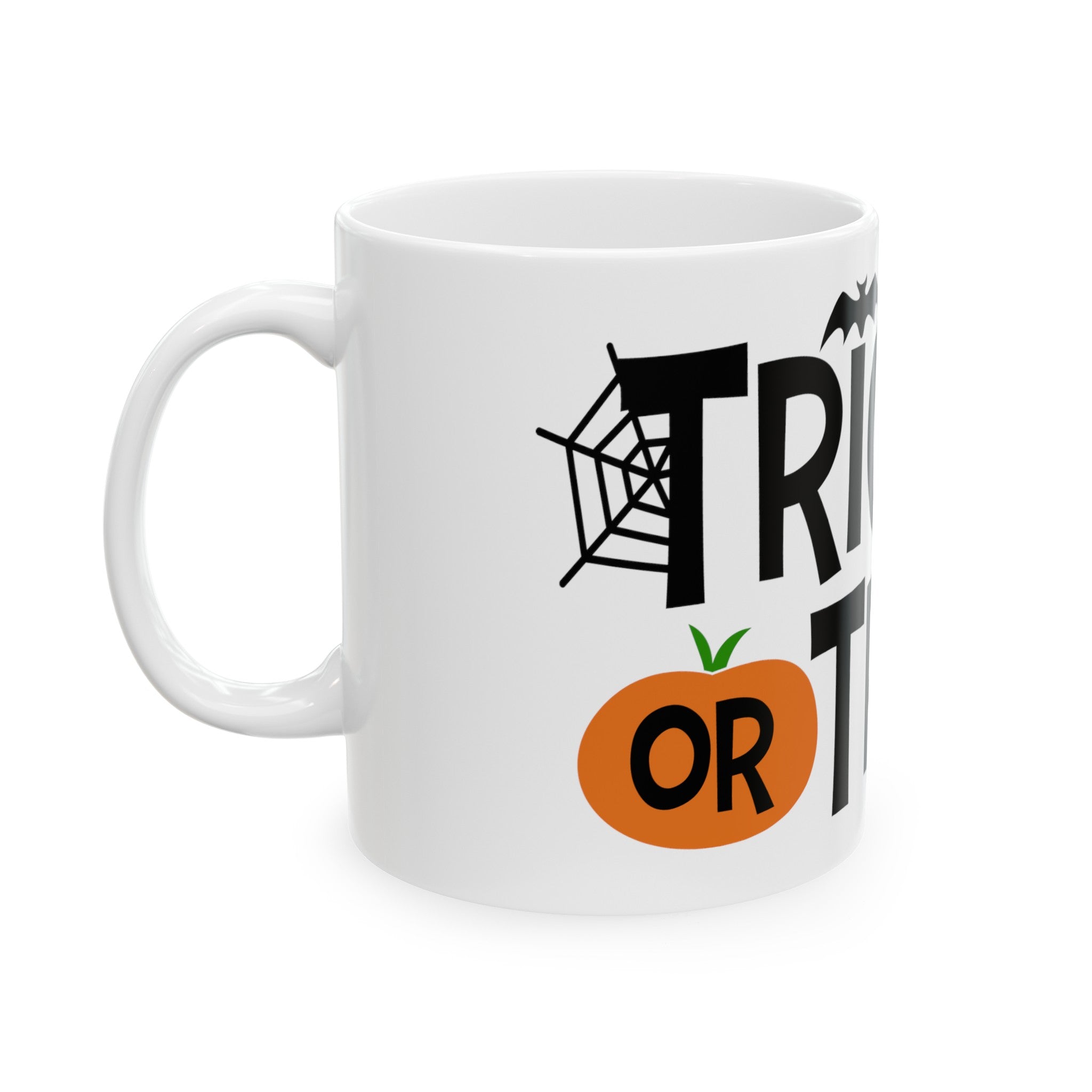 Spooky 'Trick or Treat' Halloween Mug | Festive Coffee Cup | Ceramic Mug 11oz | Halloween gift idea | Office Halloween