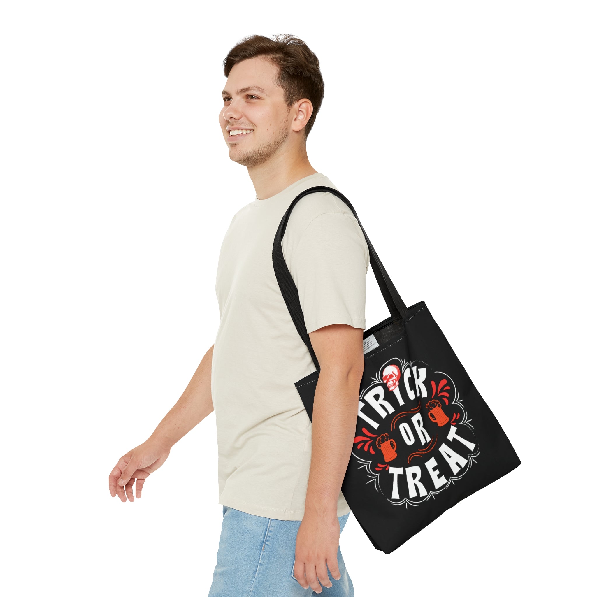 Halloween Candy Bag - 'Trick or Treat' - Spooky Tote Bag for Sweets Collection