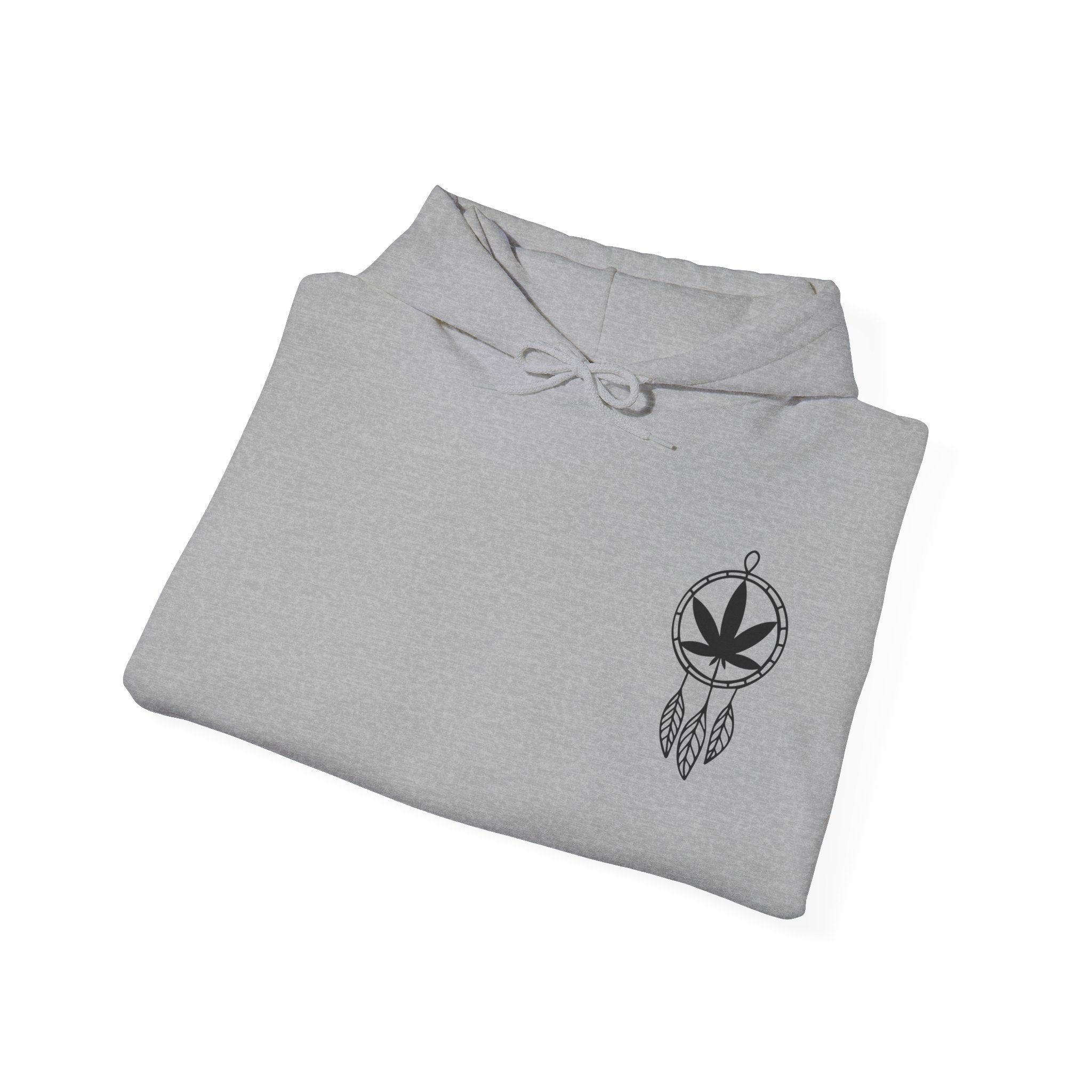 Cannabis Dream Catcher Back Print Hoodie - Nature-Inspired Fashion