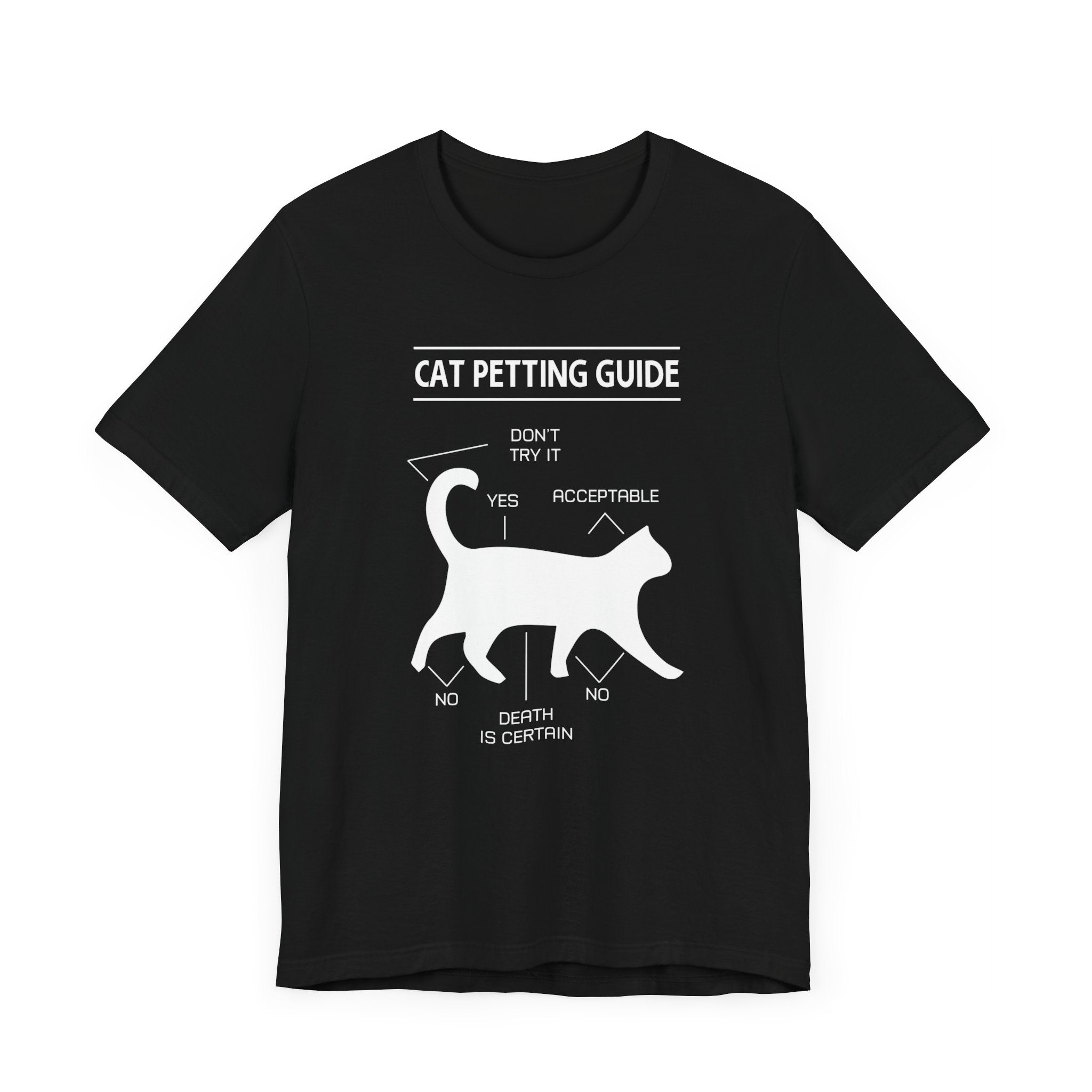 Cat Petting Guide T-shirt, Cat Tshirt, Pet Shirt, Unisex Shirt, Crewneck Shirt, Short Sleeve Tee, Gift for Him, Gift for Her