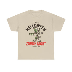 Halloween Zombie Night T-shirt - Spooky Undead Tee - Creepy Horror Shirt