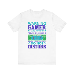 Warning Gamer Hard At Work T-shirt, Game Tshirt, Game Lover Shirt, Unisex Shirt, Crewneck Shirt, Short Sleeve Tee, Gift for Him