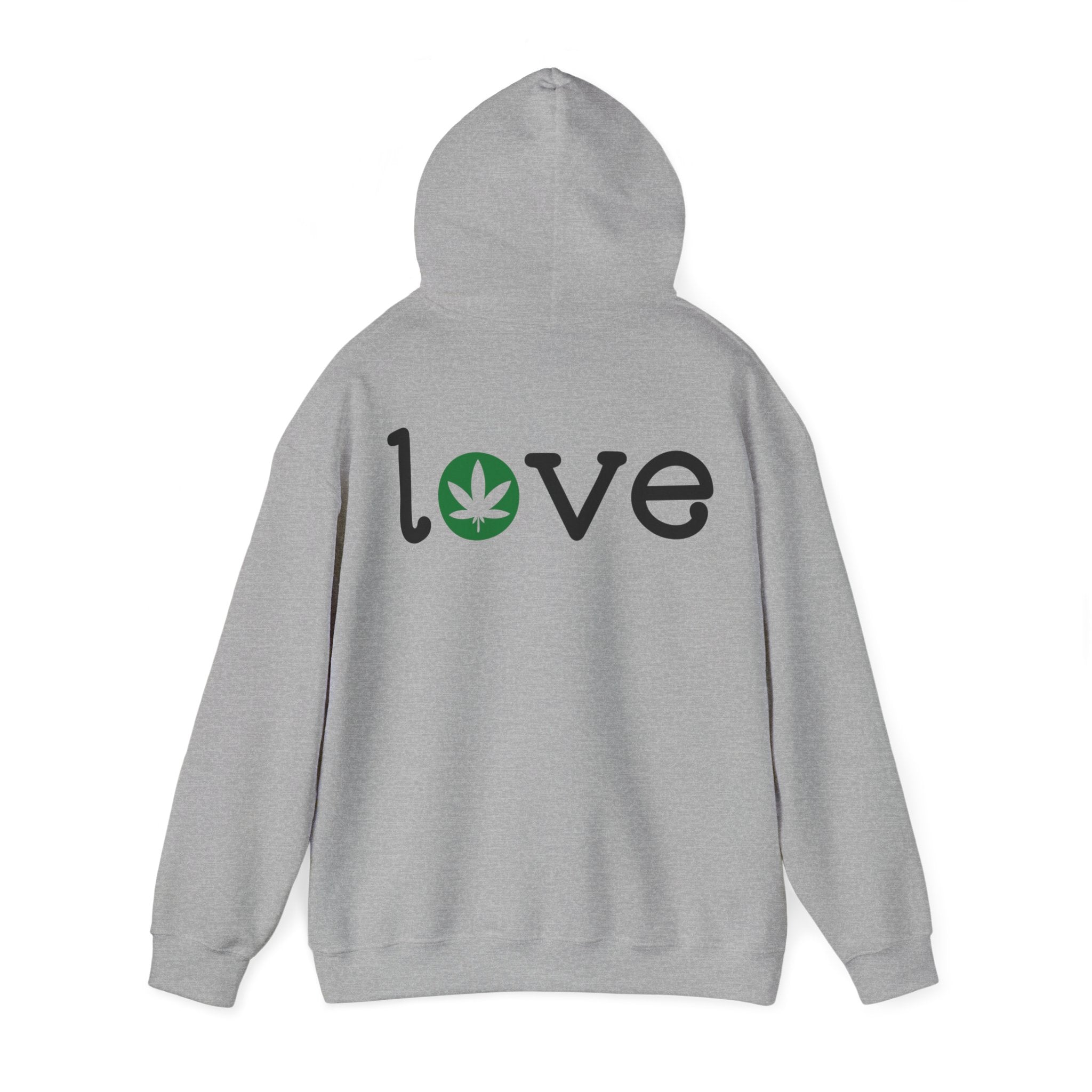 Love with Leaf Hoodie - Stylish Cannabis-Inspired Apparel