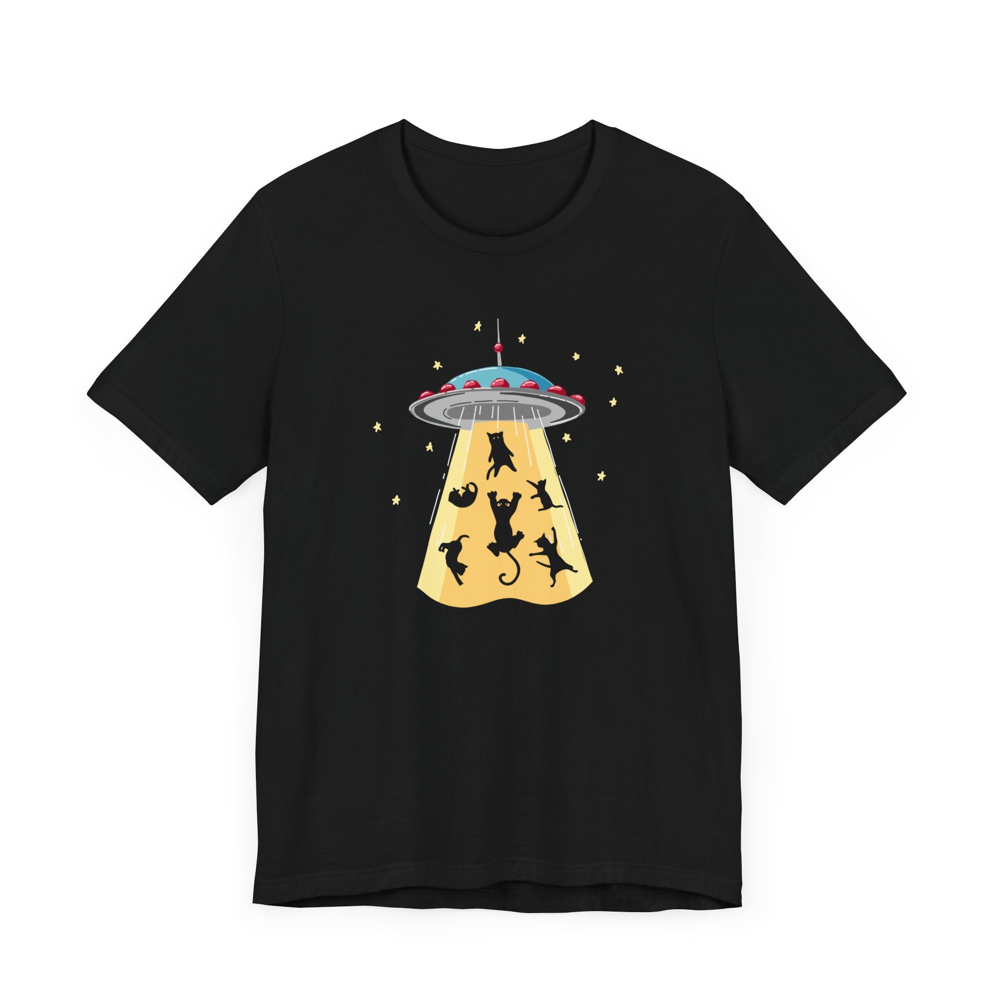 UFO T-shirt, Cat Lover Tshirt, Pet Shirt, Animal Shirt, Crewneck Shirt, Short Sleeve Tee, Gift for Him, Gift for Her