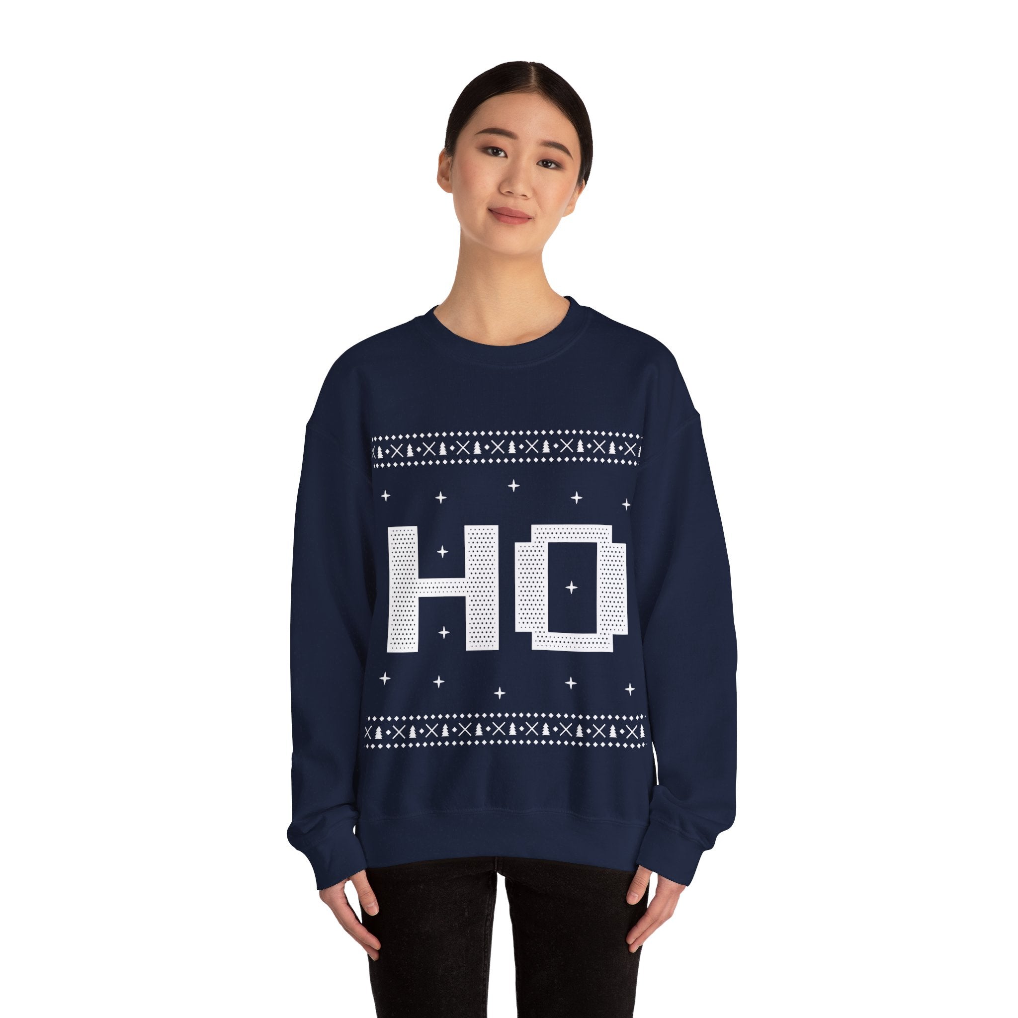 Festive 'Ho Ho Ho' Christmas Sweater for Seasonal Cheer