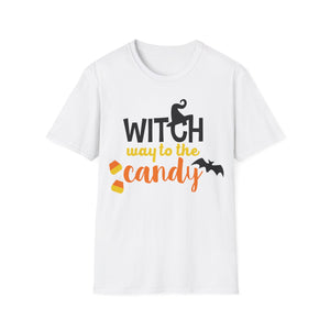 Witch Way to the Candy Halloween T-Shirt | Spooky Season Tee