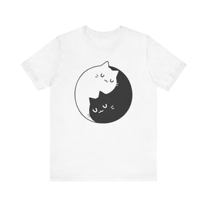 White And Black Cat T-shirt, Cat Lover Tshirt, Animal Shirt, Pet Unisex Shirt, Crewneck Shirt, Short Sleeve Tee, Gift for Him, Gift for Her