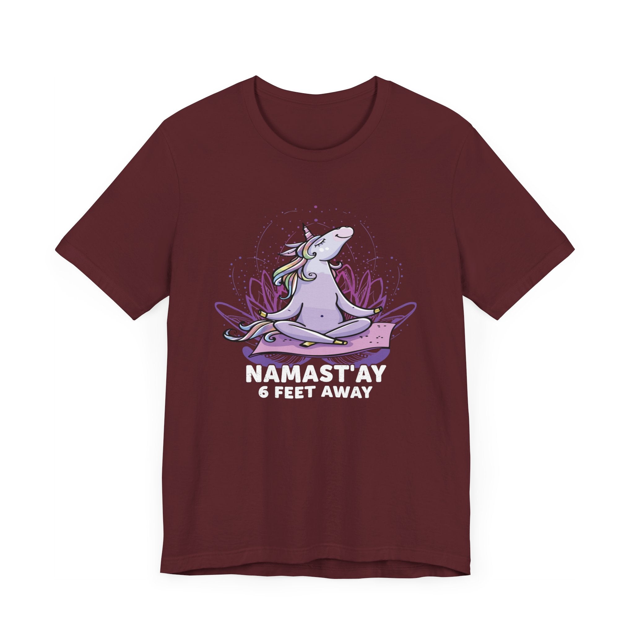 Namastay 6 Feet Away T-shirt, Quarantine Tshirt, Yoga Shirt, Unisex Shirt, Crewneck Shirt, Short Sleeve Tee, Gift for Him, Gift for Her