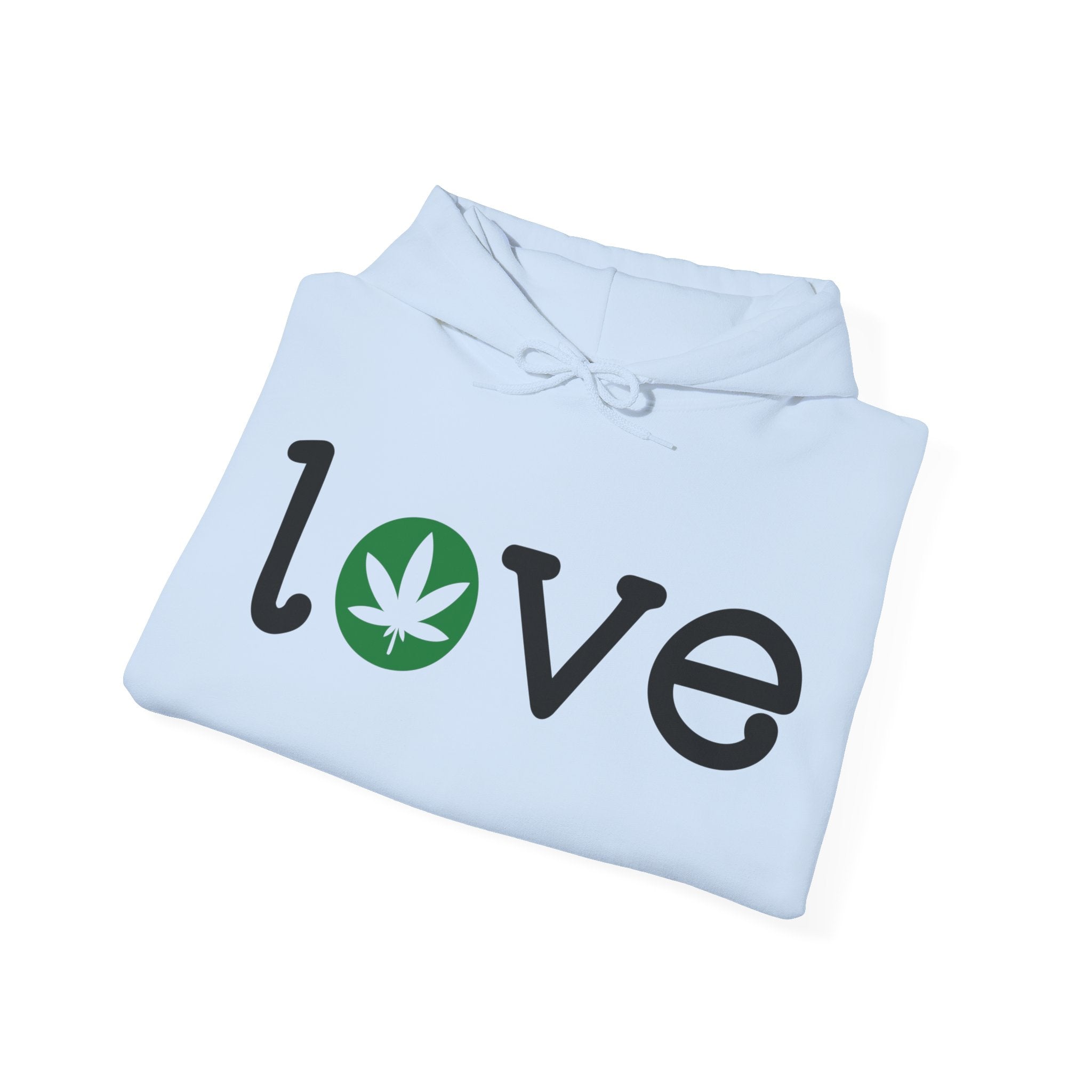 Love with Leaf Hoodie - Trendy Cannabis-Inspired Fashion