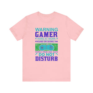 Warning Gamer Hard At Work T-shirt, Game Tshirt, Game Lover Shirt, Unisex Shirt, Crewneck Shirt, Short Sleeve Tee, Gift for Him