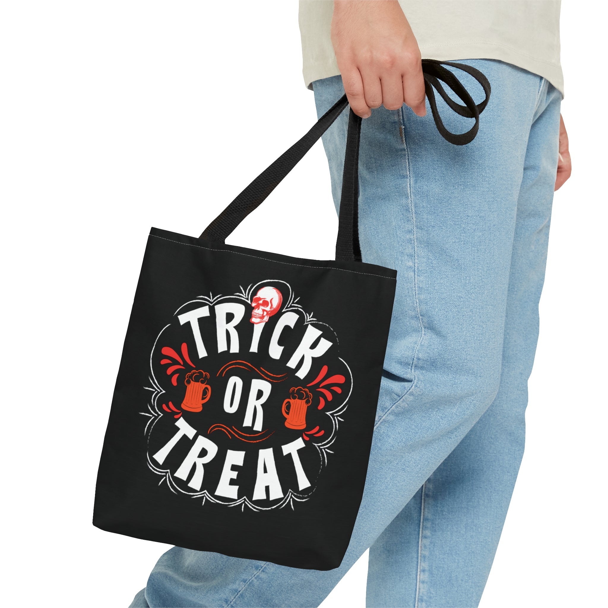 Halloween Candy Bag - 'Trick or Treat' - Spooky Tote Bag for Sweets Collection