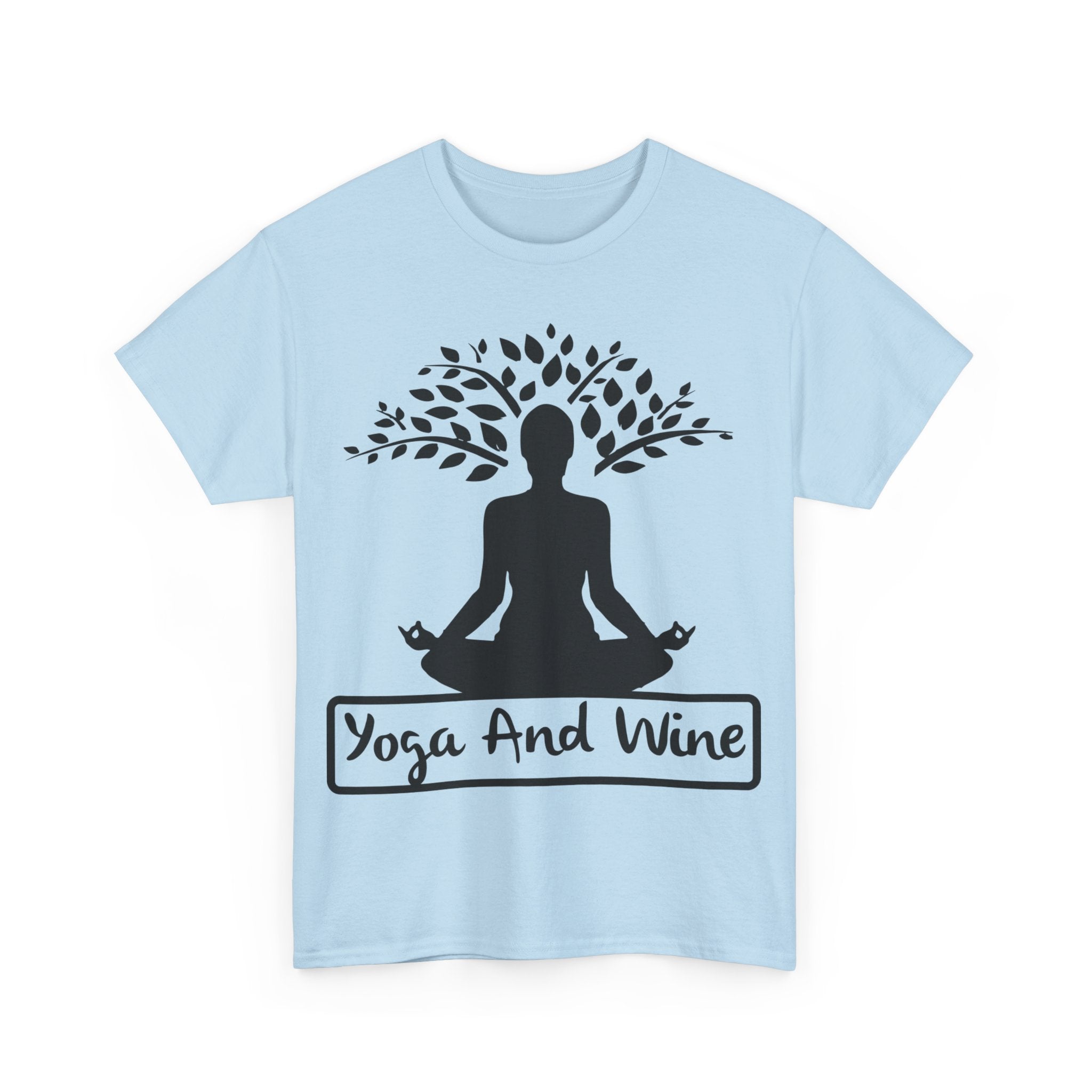 Yoga and Wine T-Shirt | Namaste & Wine Lover's Tee | Relaxation Apparel