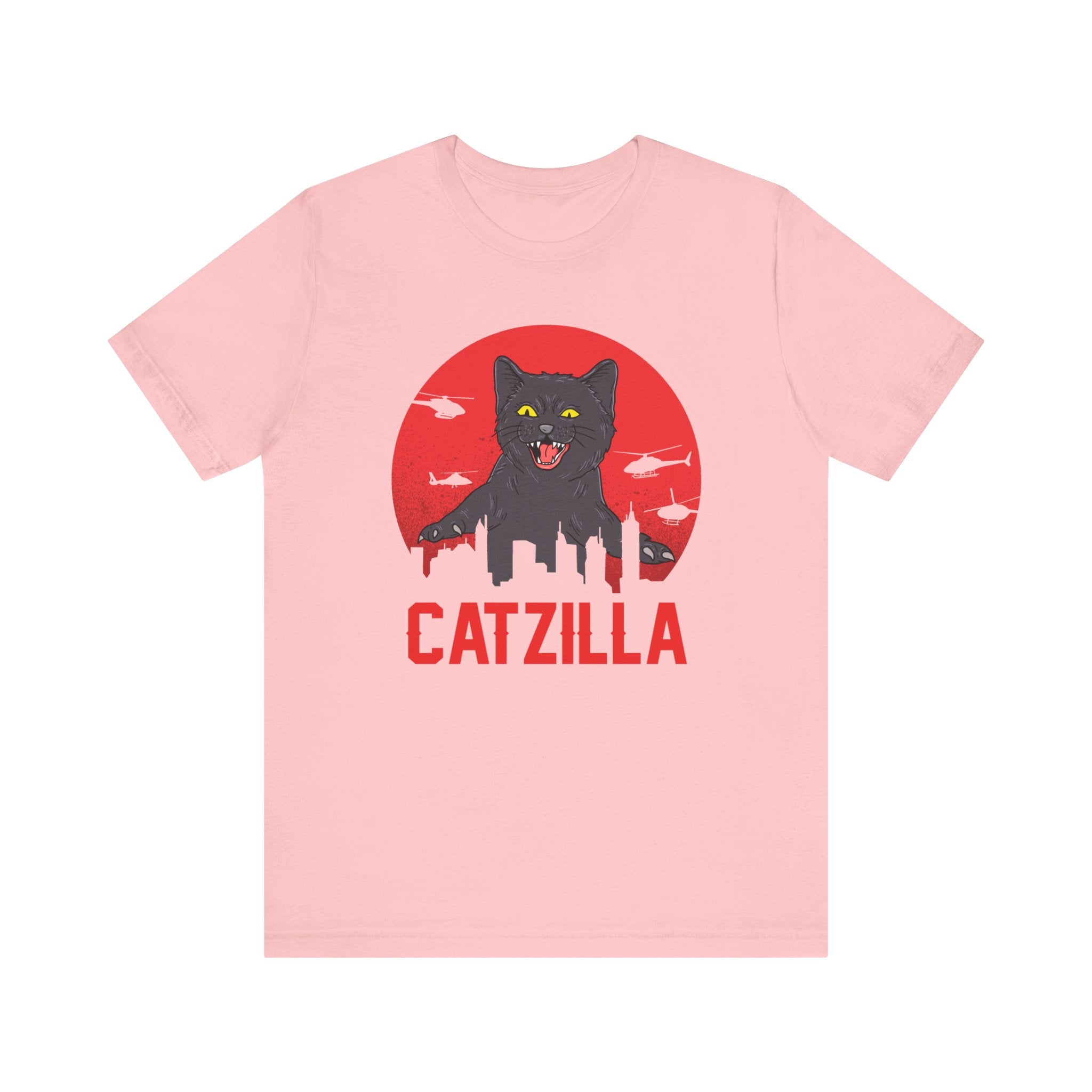 Catzilla T-shirt, Cat Lover Tshirt, Cat Mom Shirt, Animal Unisex Shirt, Pet Crewneck Shirt, Short Sleeve Tee, Gift for Him, Gift for Her