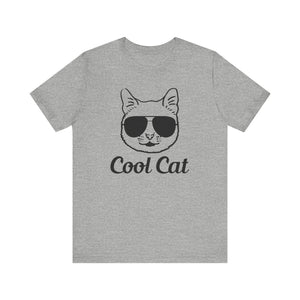 Cool Cat T-shirt, Cat Lover Tshirt, Animal Shirt, Unisex Shirt, Crewneck Shirt, Short Sleeve Tee, Gift for Him, Gift for Her