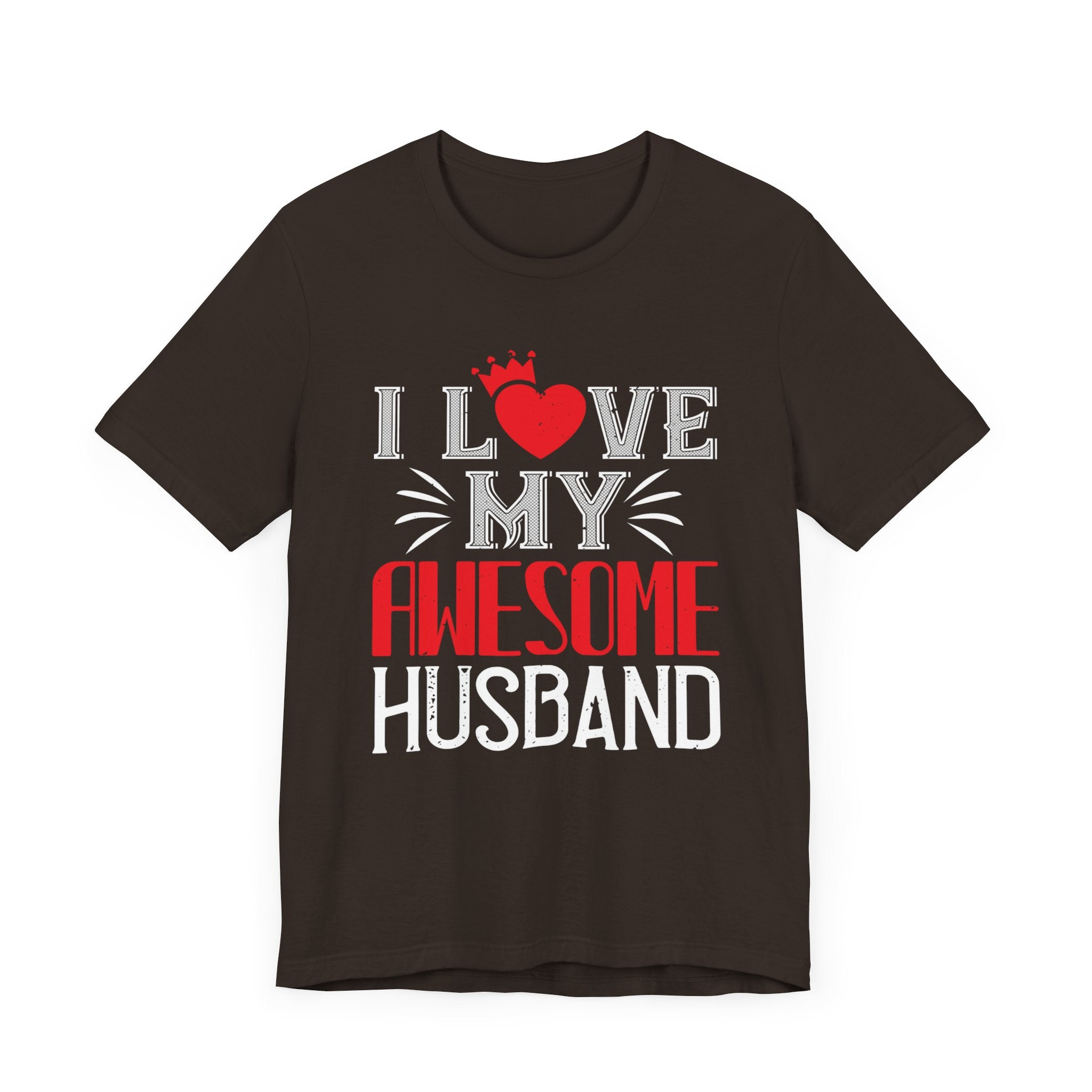 Adoring Wife Tee - I Love My Awesome Husband Unisex Jersey Short Sleeve Tee