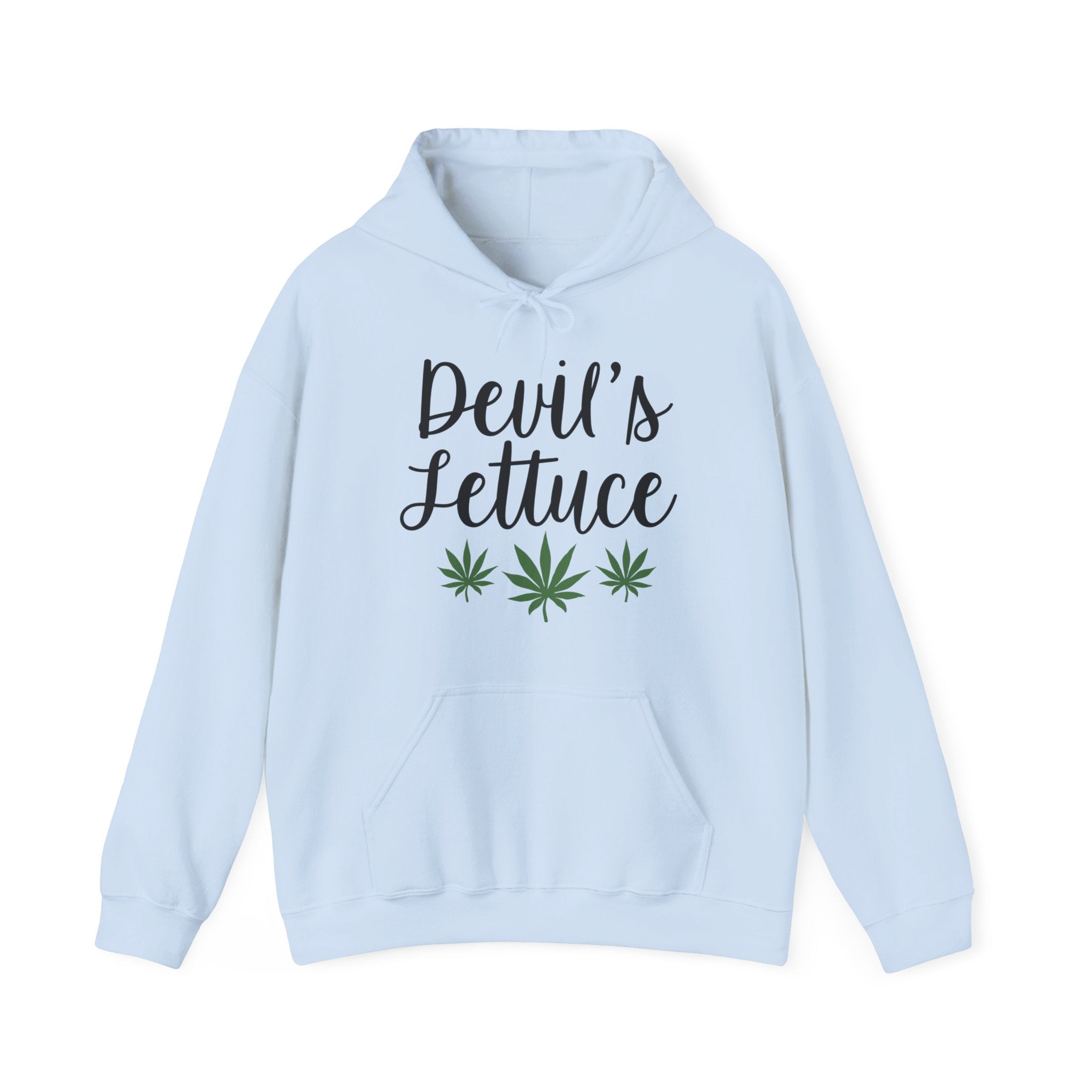 Devil's Lettuce Vibes: Cozy Hoodie for Cannabis Enthusiasts