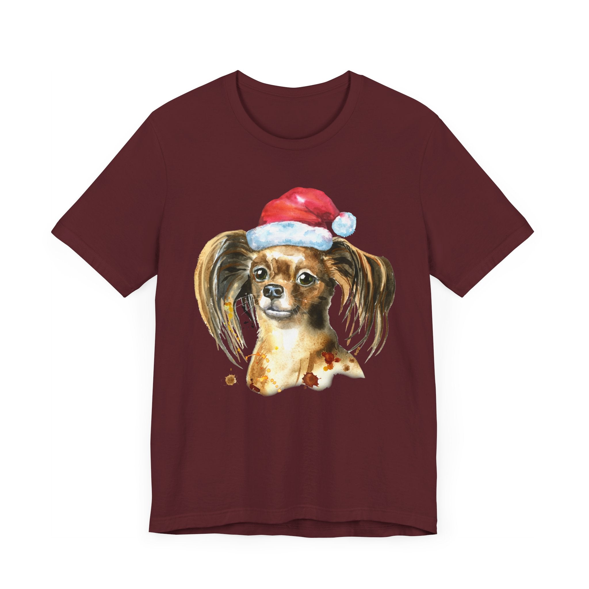 Russian Dog With Christmas Cap T-shirt, Dog Tshirt, Pet Shirt, Unisex Shirt, Crewneck Shirt, Short Sleeve Tee, Gift for Him, Gift for Her