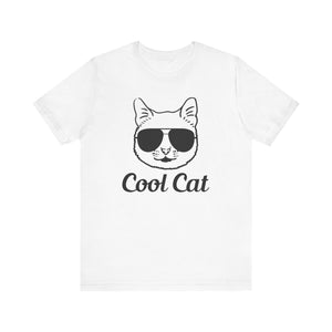 Cool Cat T-shirt, Cat Lover Tshirt, Animal Shirt, Unisex Shirt, Crewneck Shirt, Short Sleeve Tee, Gift for Him, Gift for Her