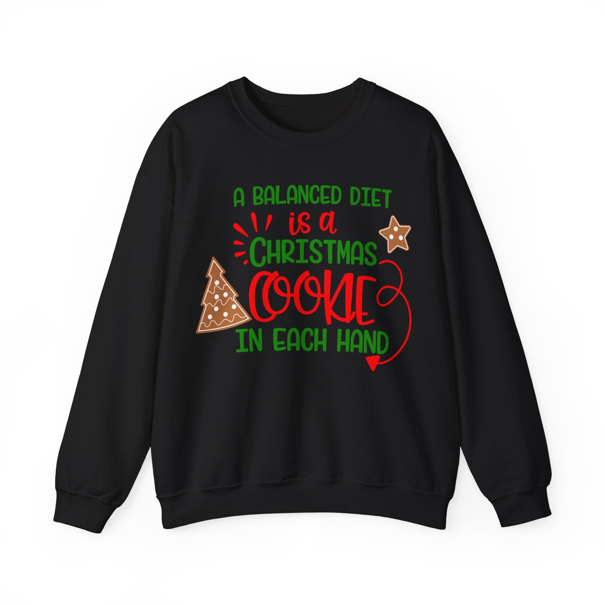 Indulgent 'Balanced Diet' Christmas Cookie Sweatshirt