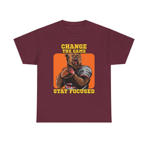 Stay Focused, Change the Game, Motivational Shirt, Inspirational Tee, Empowering Apparel.