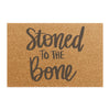 Whimsical Welcome Mat: 'Stoned to the Bone