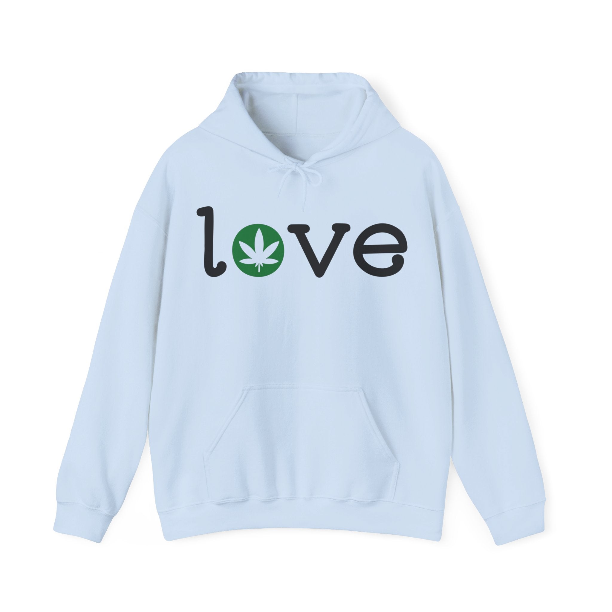 Love with Leaf Hoodie - Trendy Cannabis-Inspired Fashion