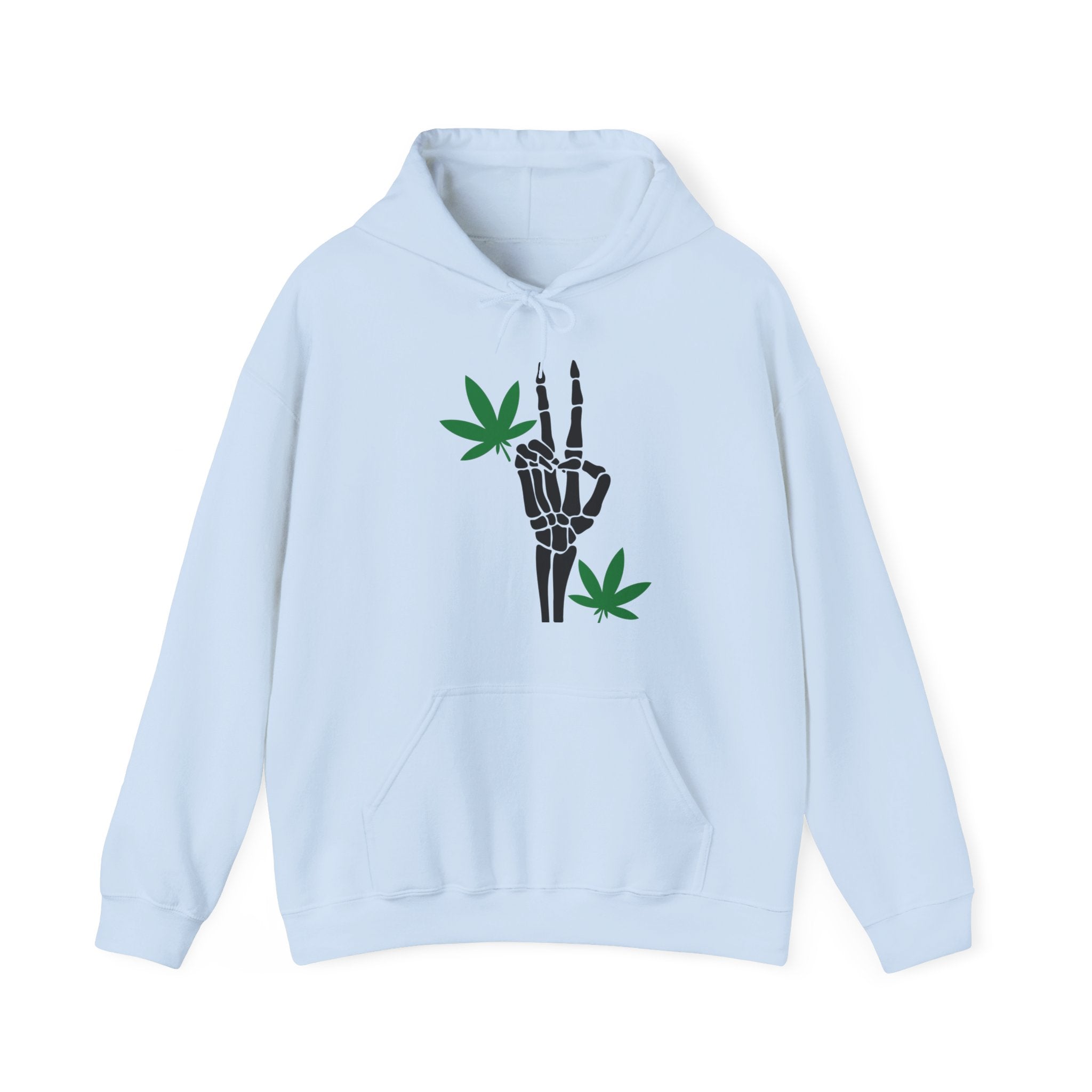 Skeleton Peace Sign Hoodie: A Cannabis-Inspired Statement Piece