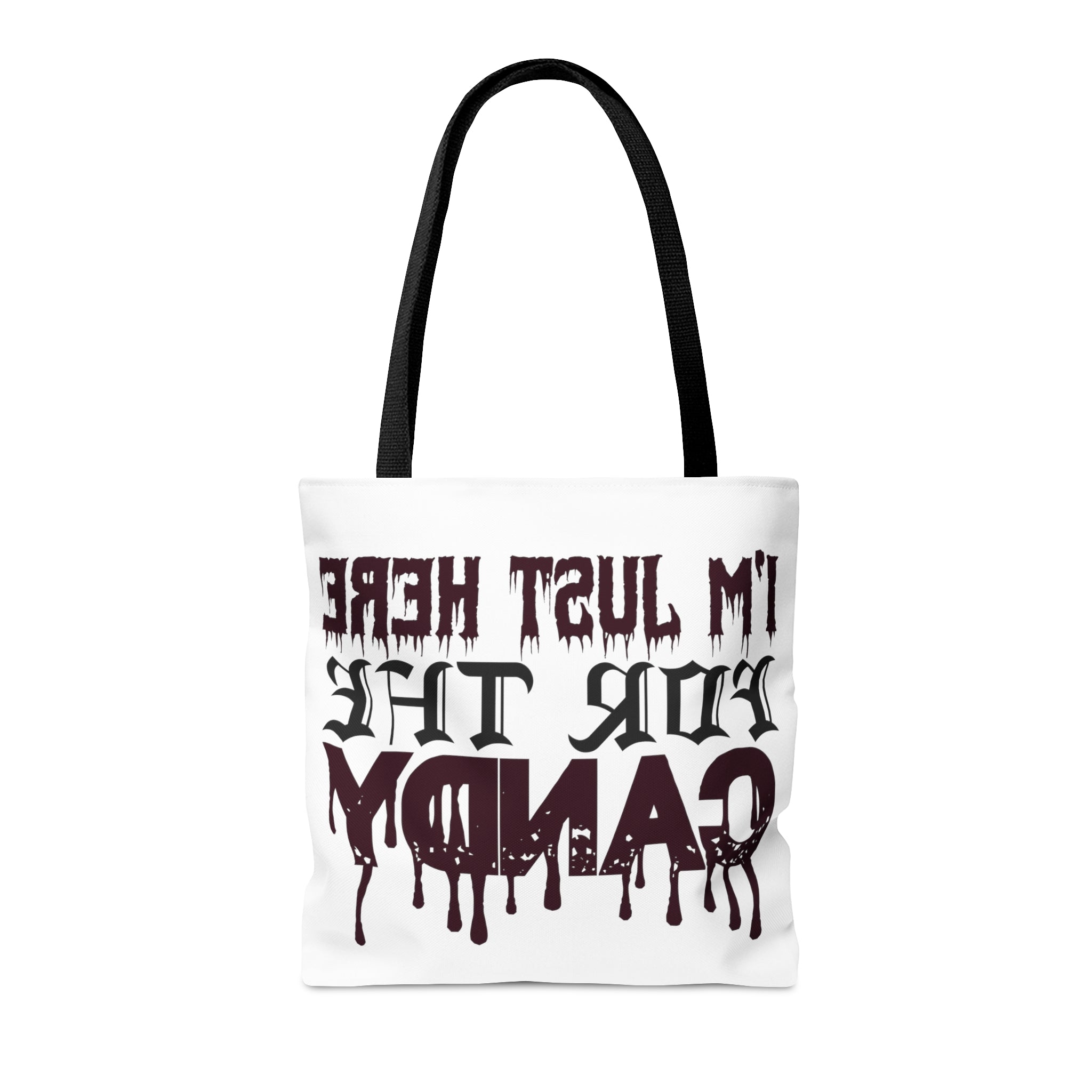 Halloween Candy Bag - 'I'm Just Here for the Candy' - Trick or Treat Tote Bag - Kids Halloween Treat Holder