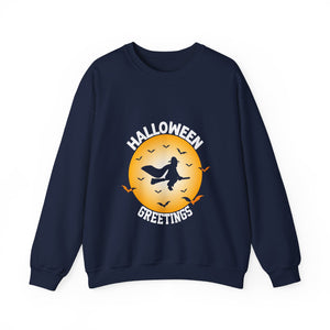 Halloween Greetings - Spooky Season Crewneck Sweatshirt - Men's and Women's Sizes - Halloween Apparel - Scary Halloween Shirt