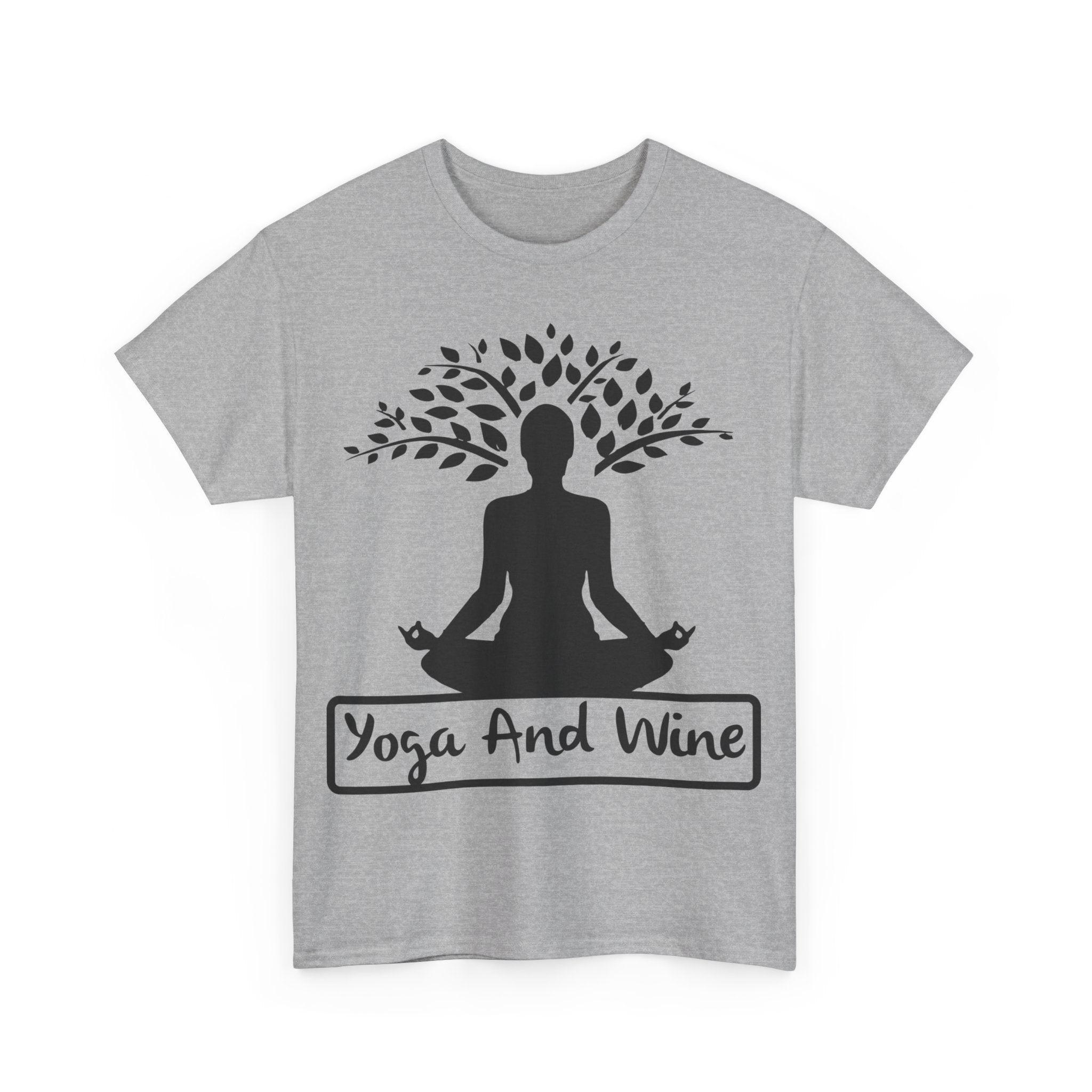 Yoga and Wine T-Shirt | Namaste & Wine Lover's Tee | Relaxation Apparel