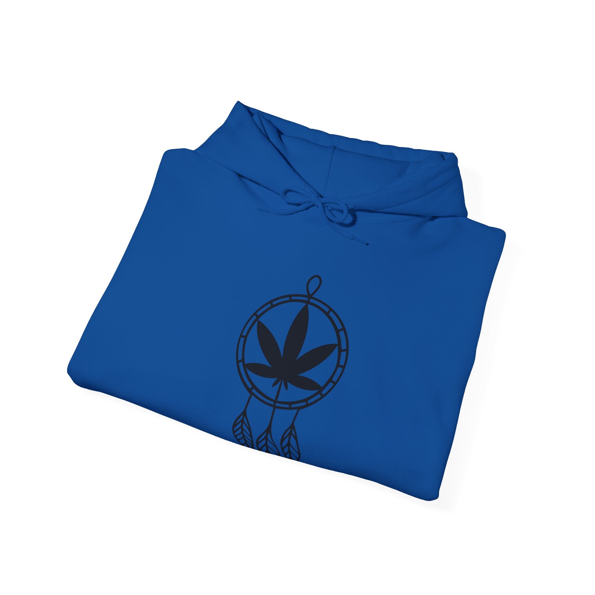 Dreams in Bloom Hoodie - Cannabis Leaf Dream Catcher Design