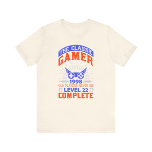 The Classic Gamer 1998 T-shirt, Gameboy Tshirt, Game Lover Shirt, Gaming Unisex Shirt, Crewneck Shirt, Short Sleeve Tee, Gift for Him