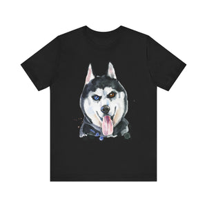 Huskey Dog T-shirt, Dog Lover Tshirt, Pet Shirt, Animal Unisex Shirt, Dog Mom Crewneck Shirt, Short Sleeve Tee, Gift for Him, Gift for Her