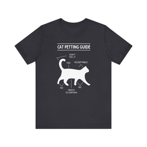 Cat Petting Guide T-shirt, Cat Tshirt, Pet Shirt, Unisex Shirt, Crewneck Shirt, Short Sleeve Tee, Gift for Him, Gift for Her