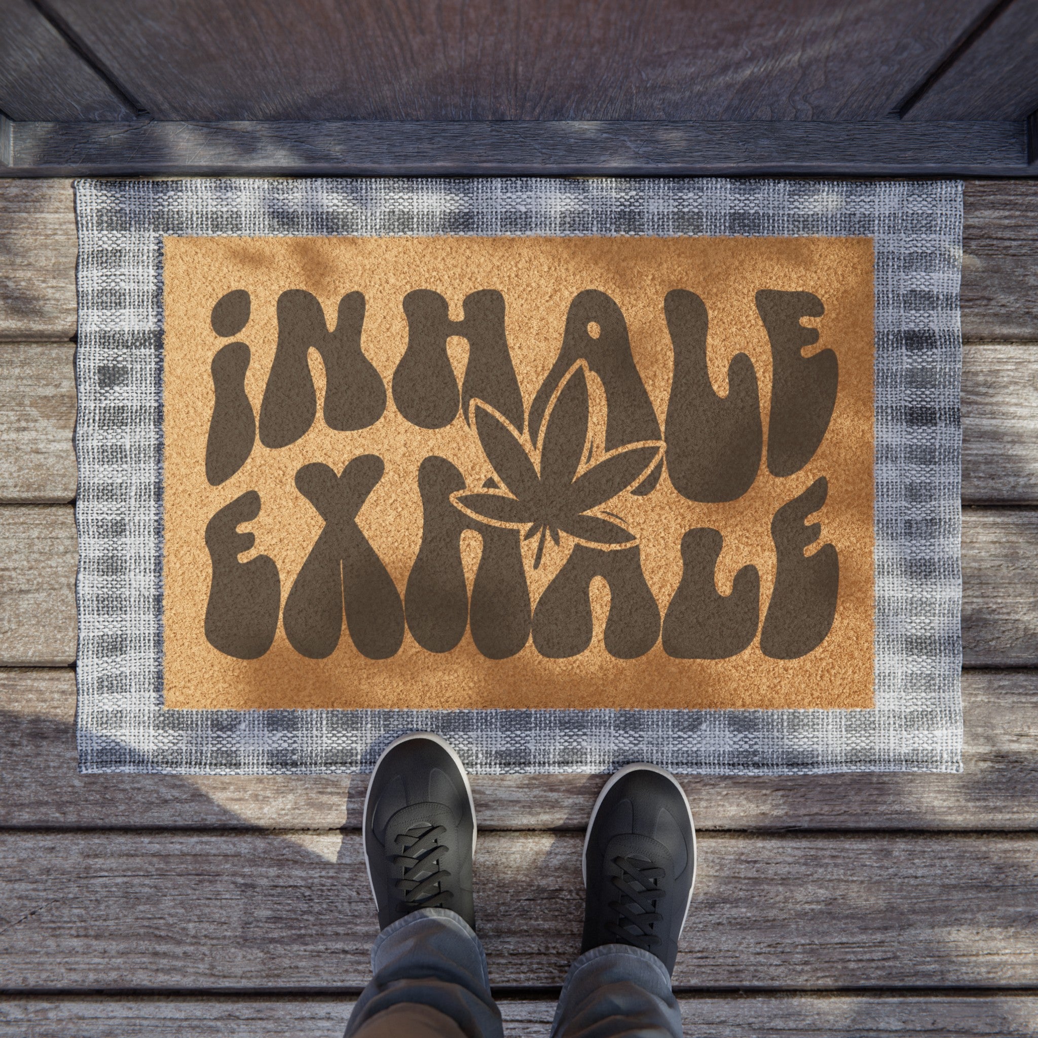 Serene Welcome Mat: 'Inhale Exhale'