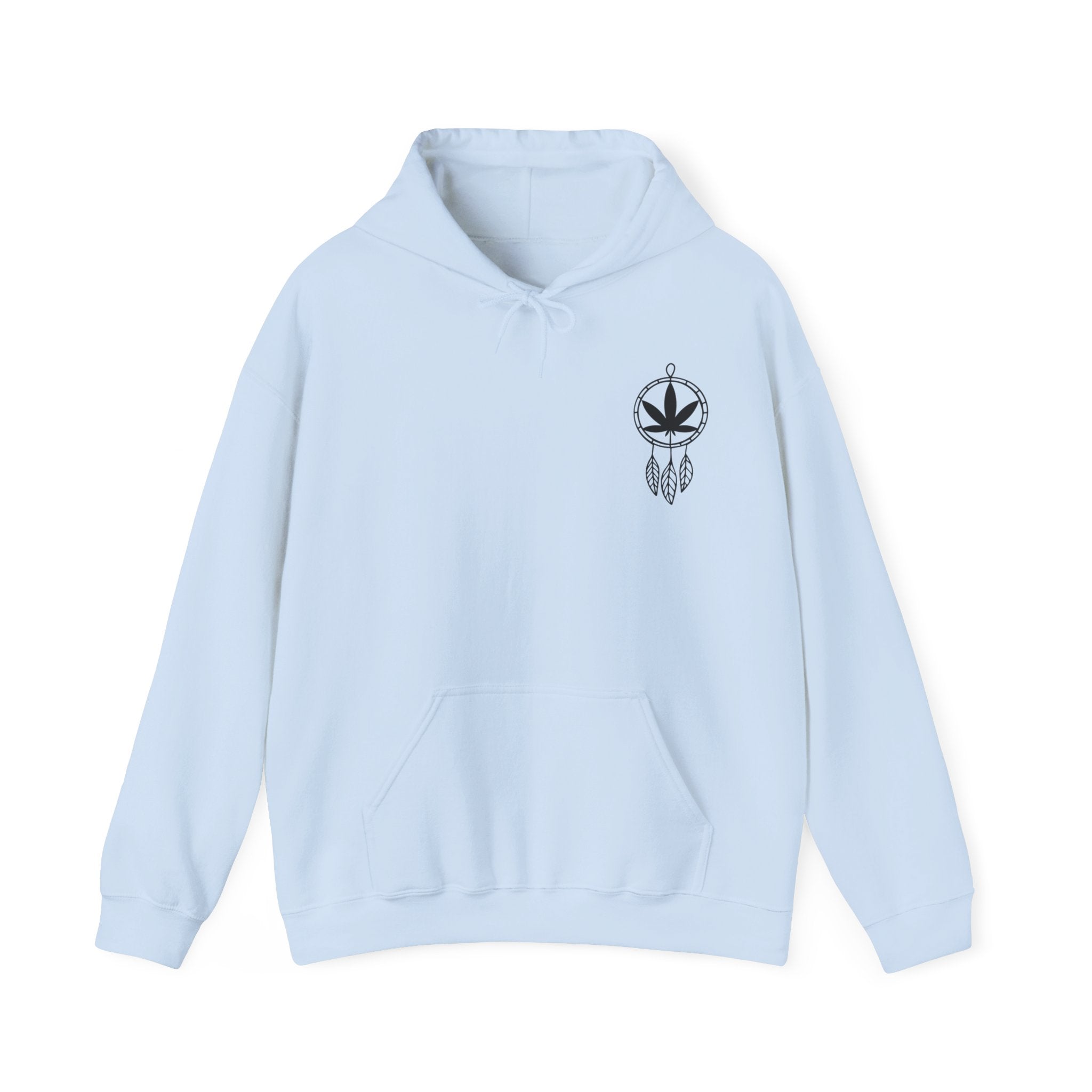 Cannabis Dream Catcher Back Print Hoodie - Nature-Inspired Fashion