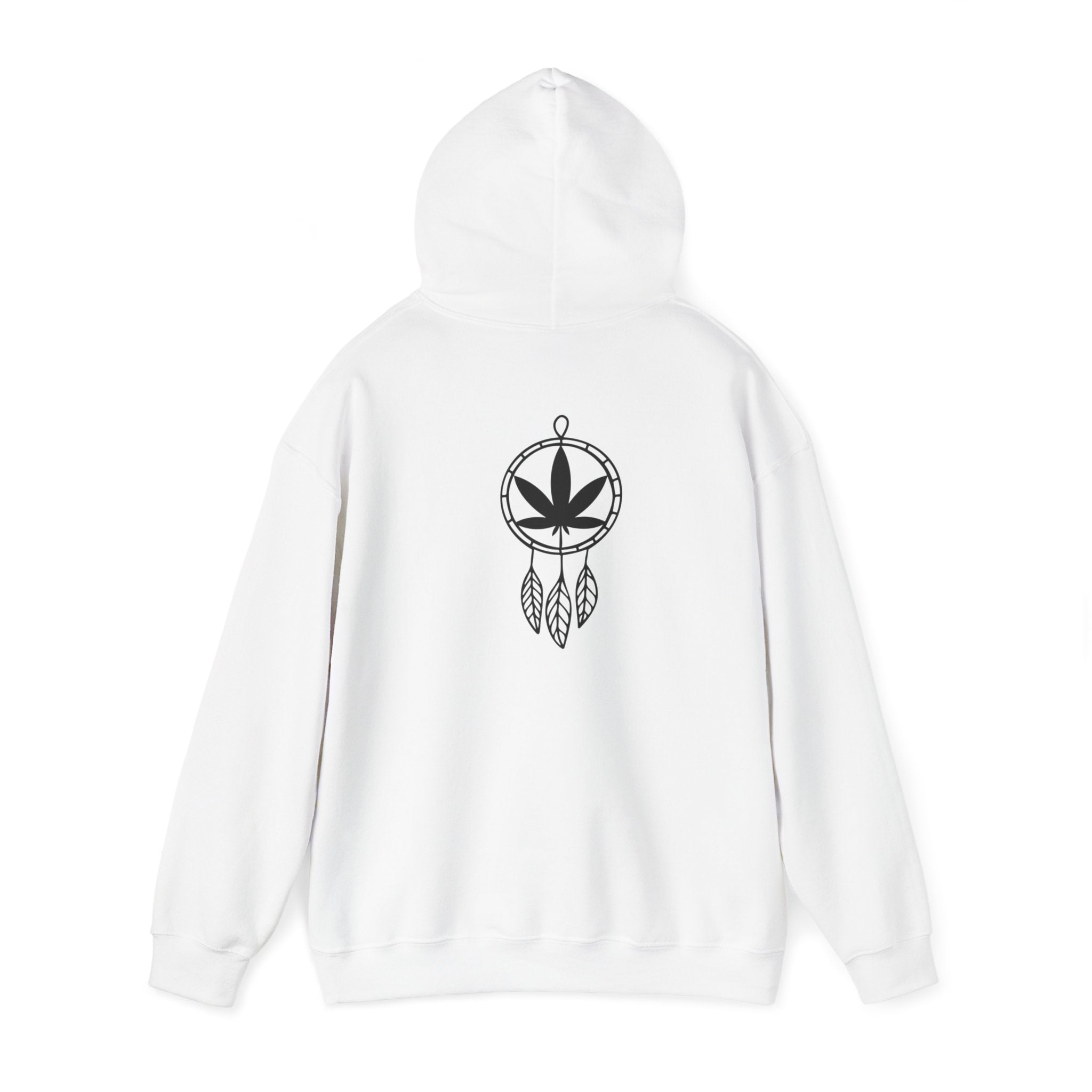 Cannabis Dream Catcher Back Print Hoodie - Nature-Inspired Fashion