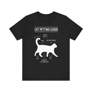 Cat Petting Guide T-shirt, Pet Tshirt, Animal Shirt, Cat Unisex Shirt, Crewneck Shirt, Short Sleeve Tee, Gift for Him, Gift for Her