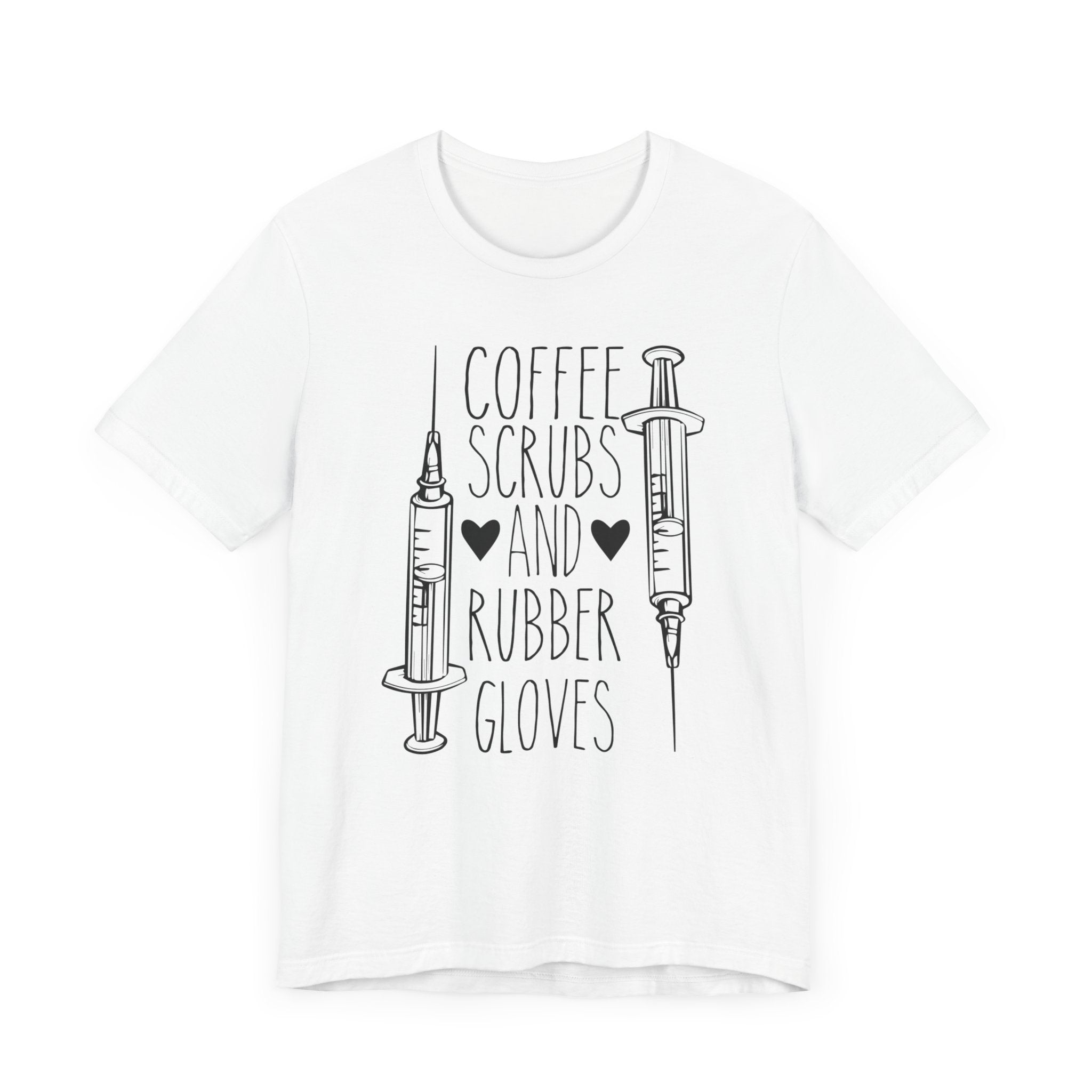 Coffee Scrubs And Rubber Gloves T-shirt, Doctor Shirt, Unisex Shirt, Crewneck Shirt, Short Sleeve Tee, Gift for Him, Gift for Her