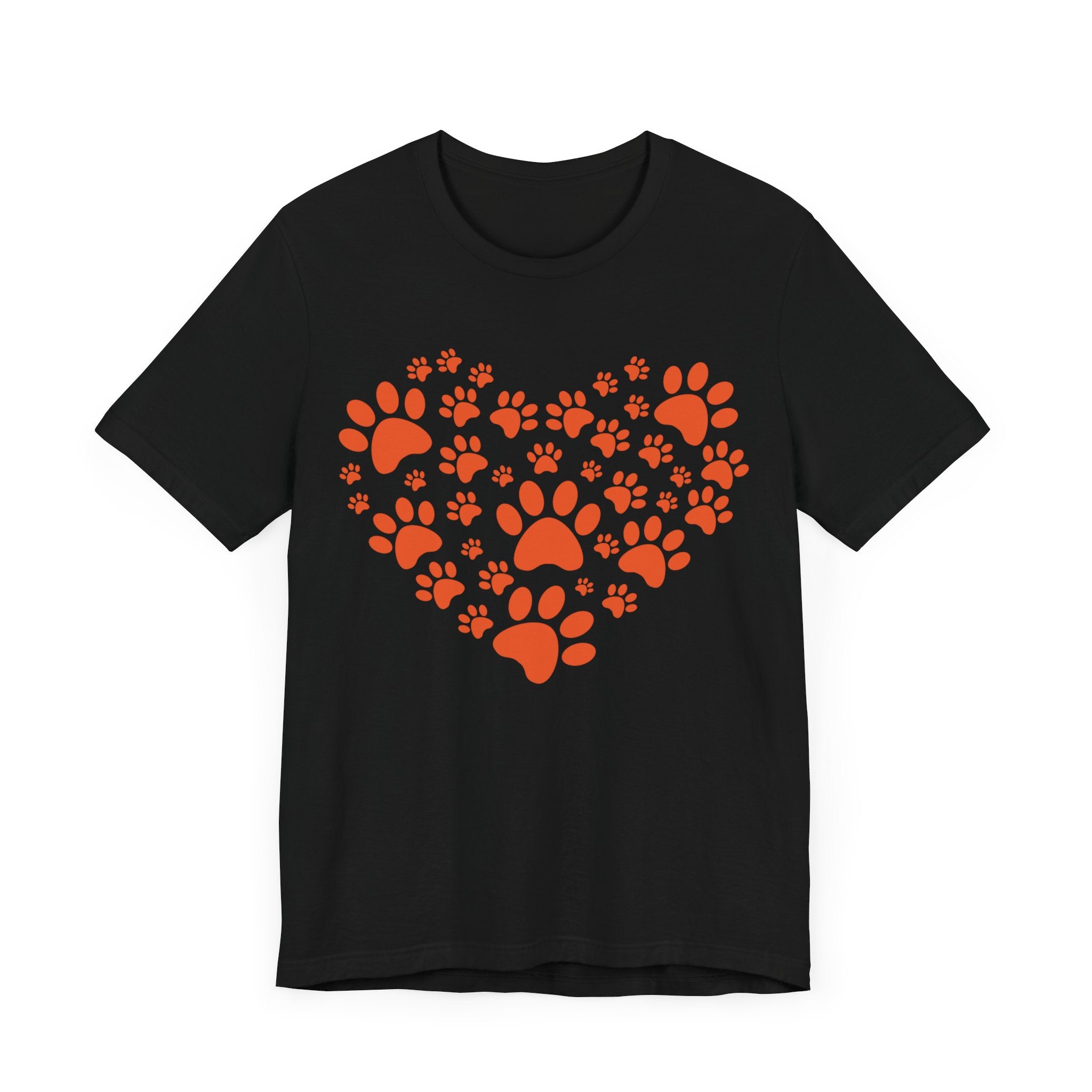 Cat Paw Red Heart T-shirt, Pet Tshirt, Animal Shirt, Cat Lovers Unisex Shirt, Crewneck Shirt, Short Sleeve Tee, Gift for Her