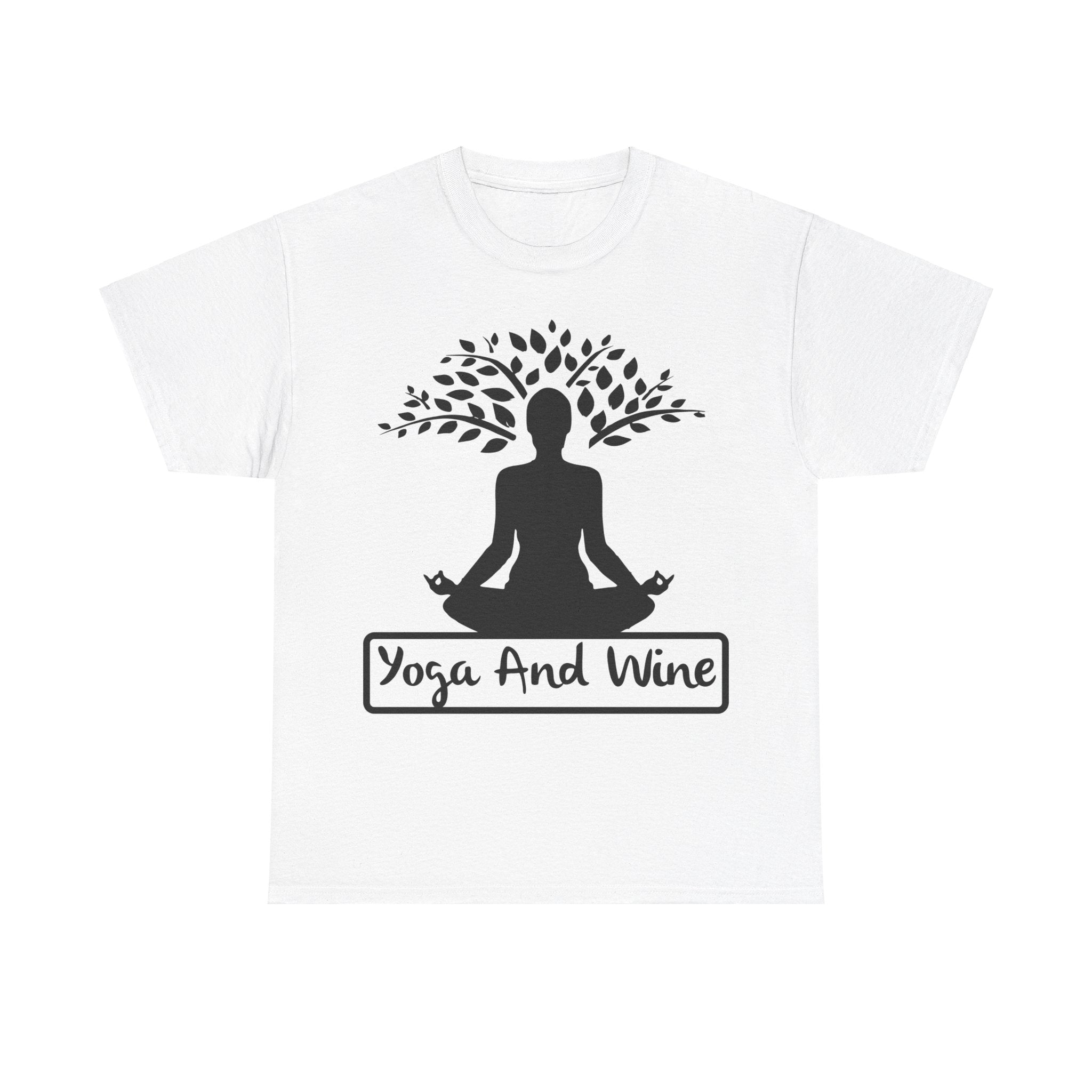 Yoga and Wine T-Shirt | Namaste & Wine Lover's Tee | Relaxation Apparel