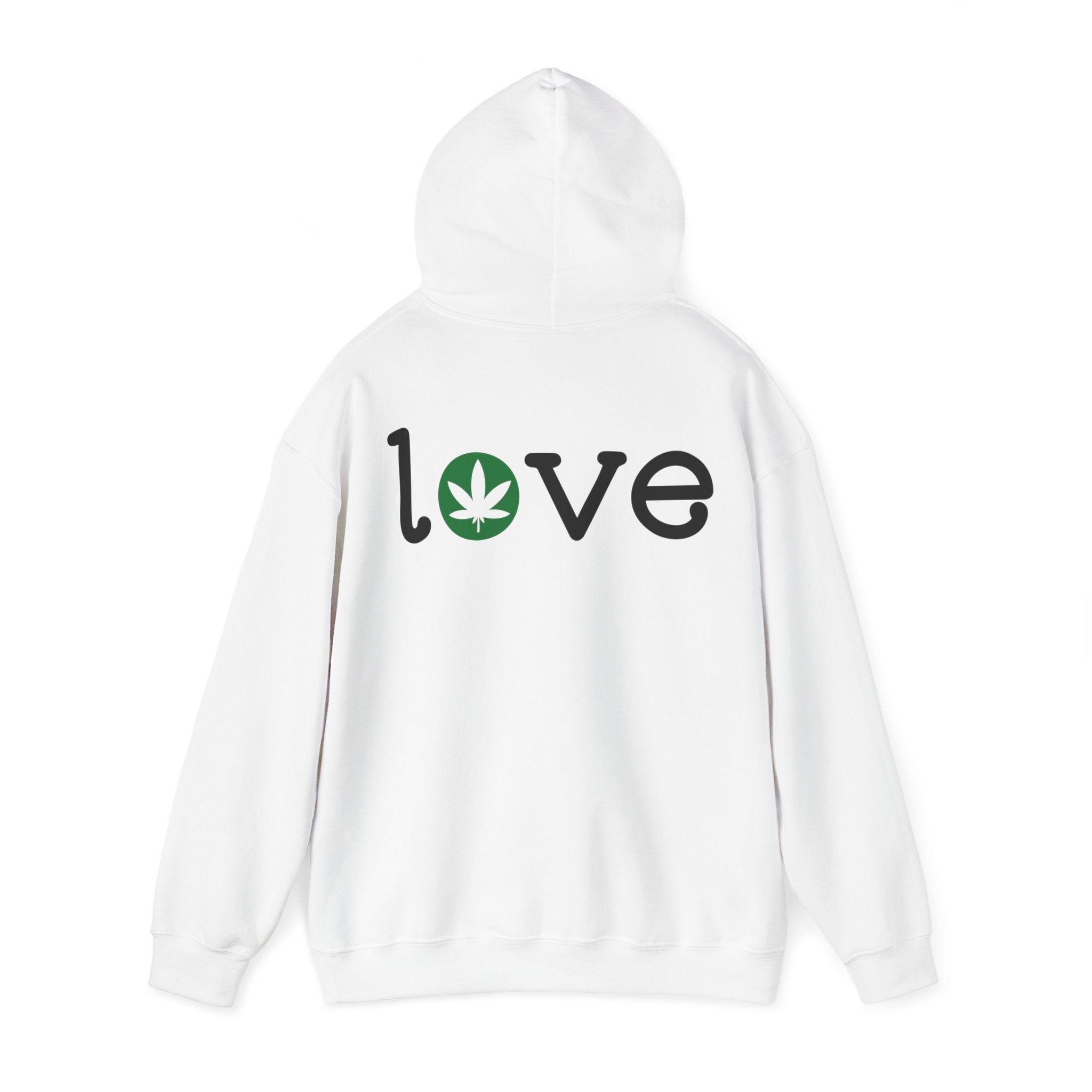 Love with Leaf Hoodie - Stylish Cannabis-Inspired Apparel