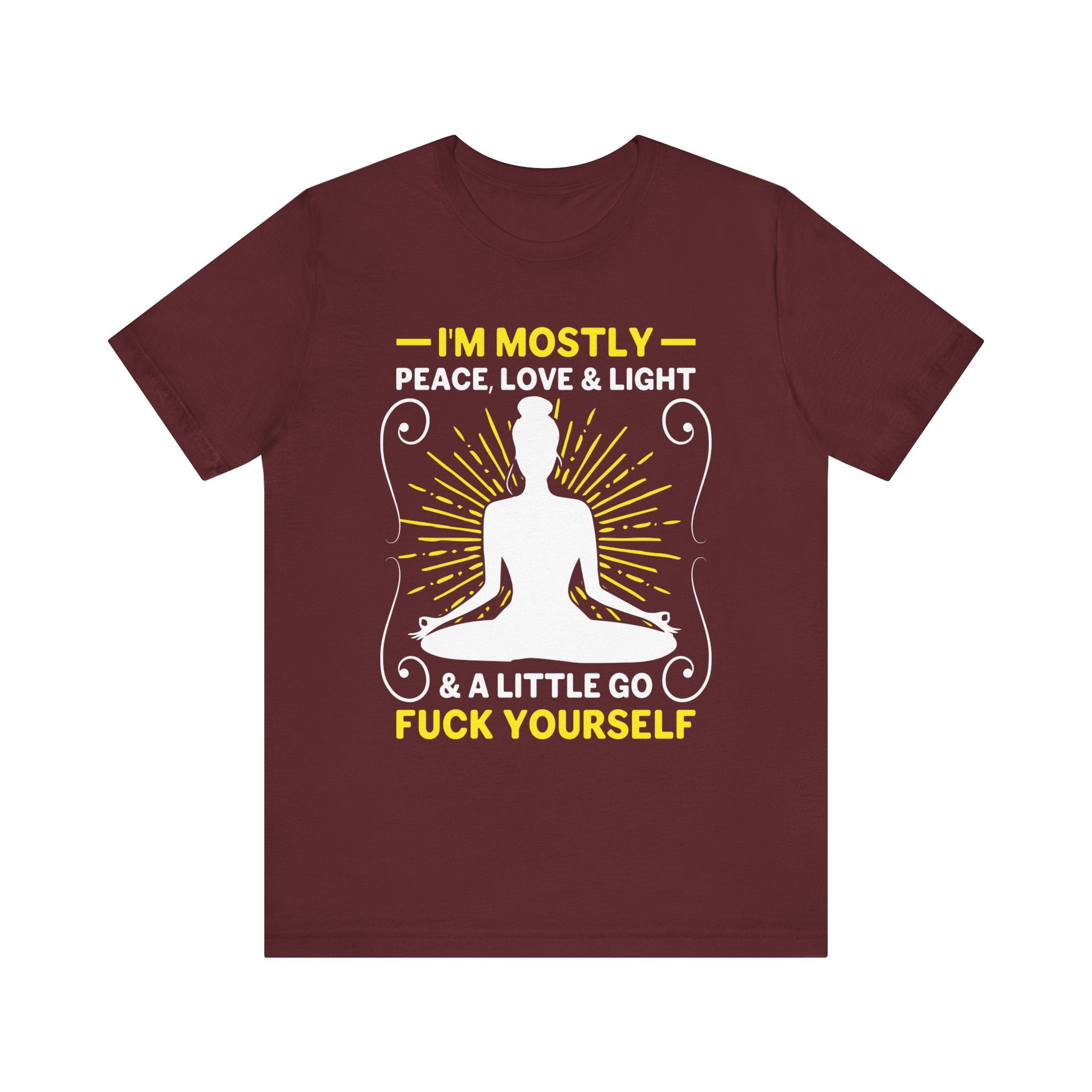 I'm Mostly Peace Love And Light T-shirt, Yoga Tshirt, Love Shirt, Unisex Shirt, Crewneck Shirt, Short Sleeve Tee, Gift for Him, Gift for Her